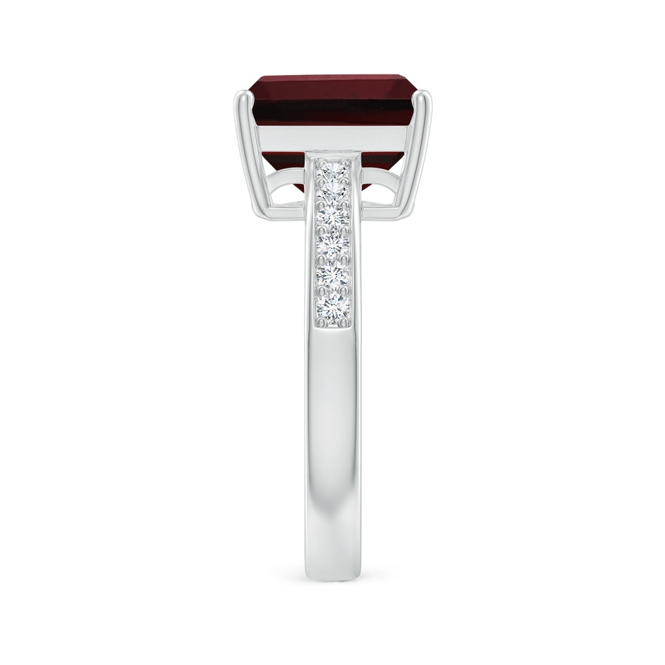 10x8mm AAA Octagonal Garnet Cocktail Ring with Diamonds in White Gold side 299