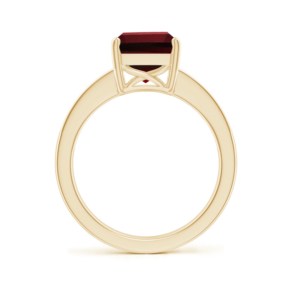 10x8mm AAAA Octagonal Garnet Cocktail Ring with Diamonds in 18K Yellow Gold side 199