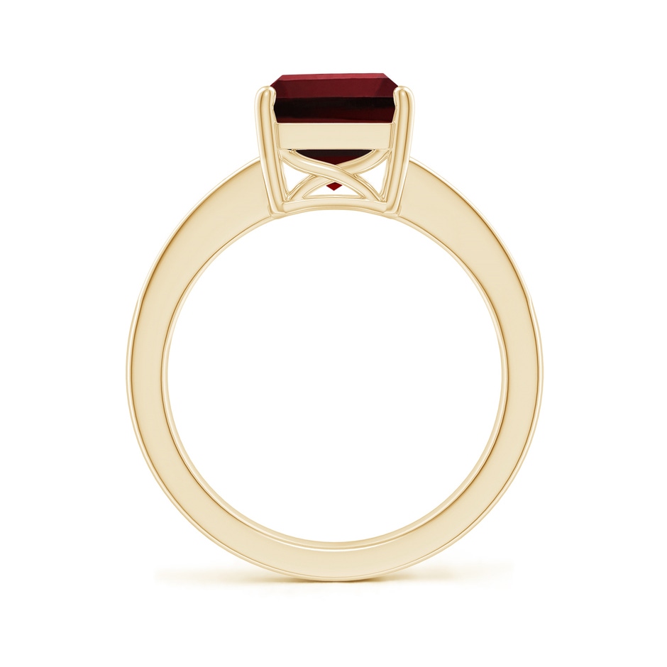 10x8mm AAAA Octagonal Garnet Cocktail Ring with Diamonds in Yellow Gold side 199