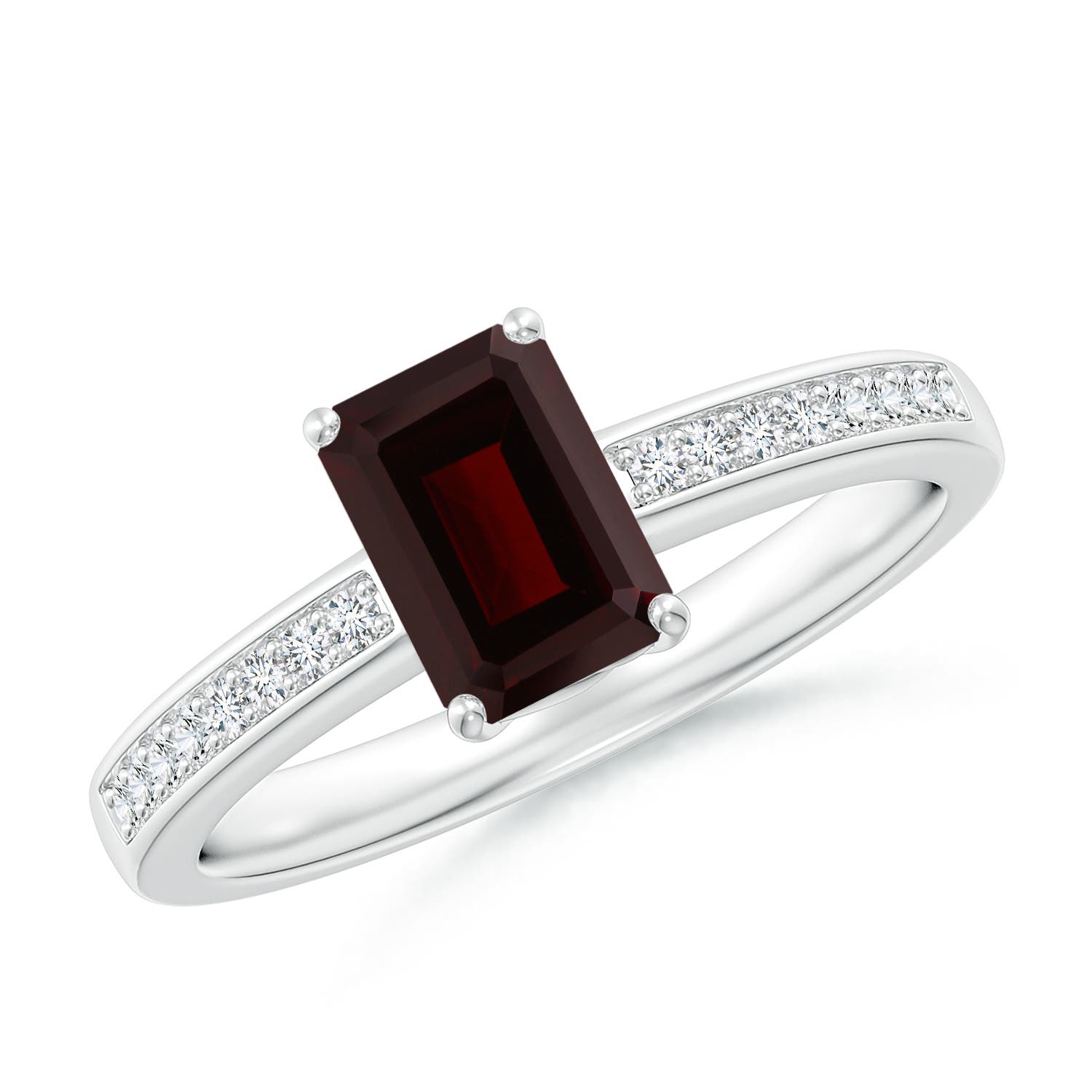 A - Garnet / 1.33 CT / 14 KT White Gold