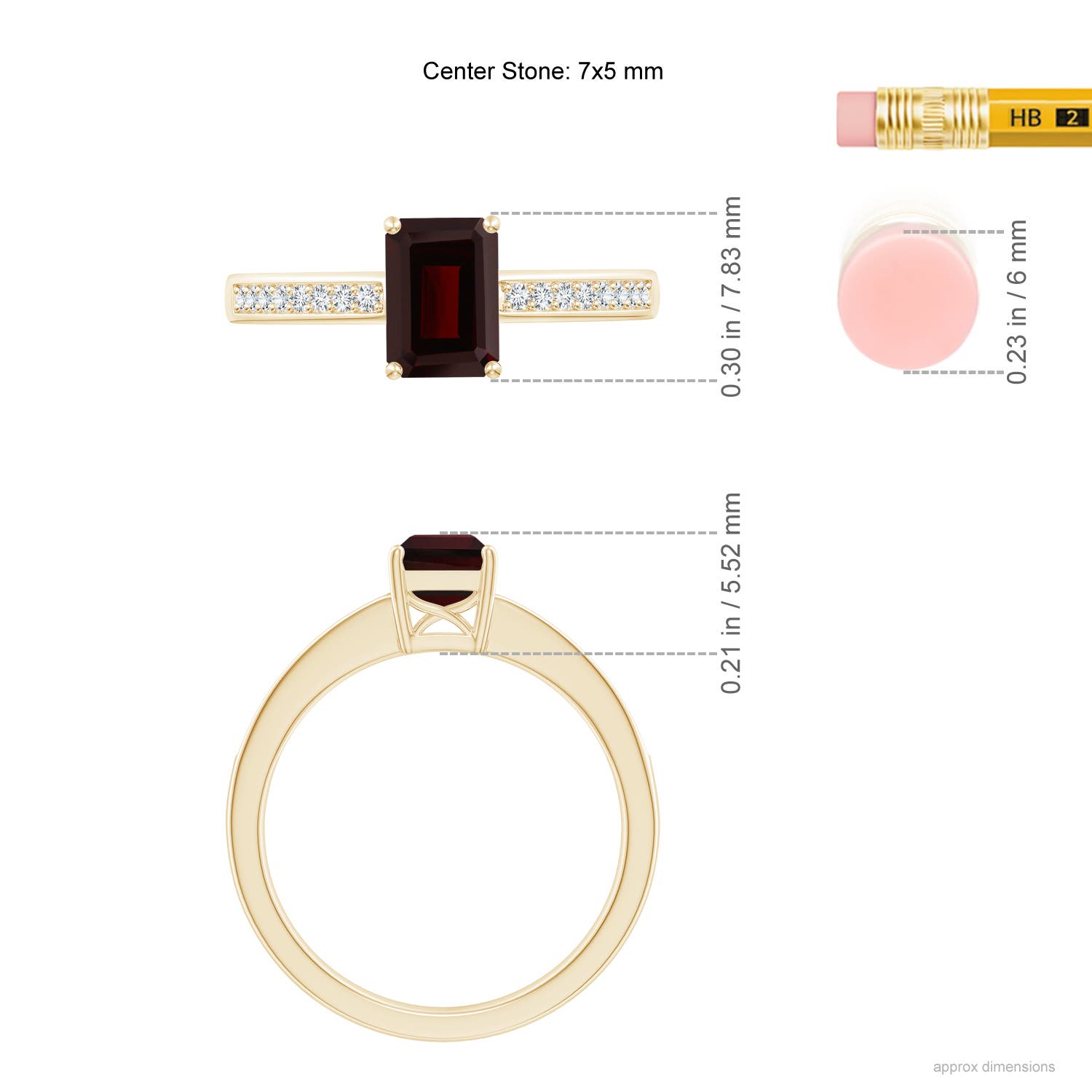 A - Garnet / 1.33 CT / 14 KT Yellow Gold