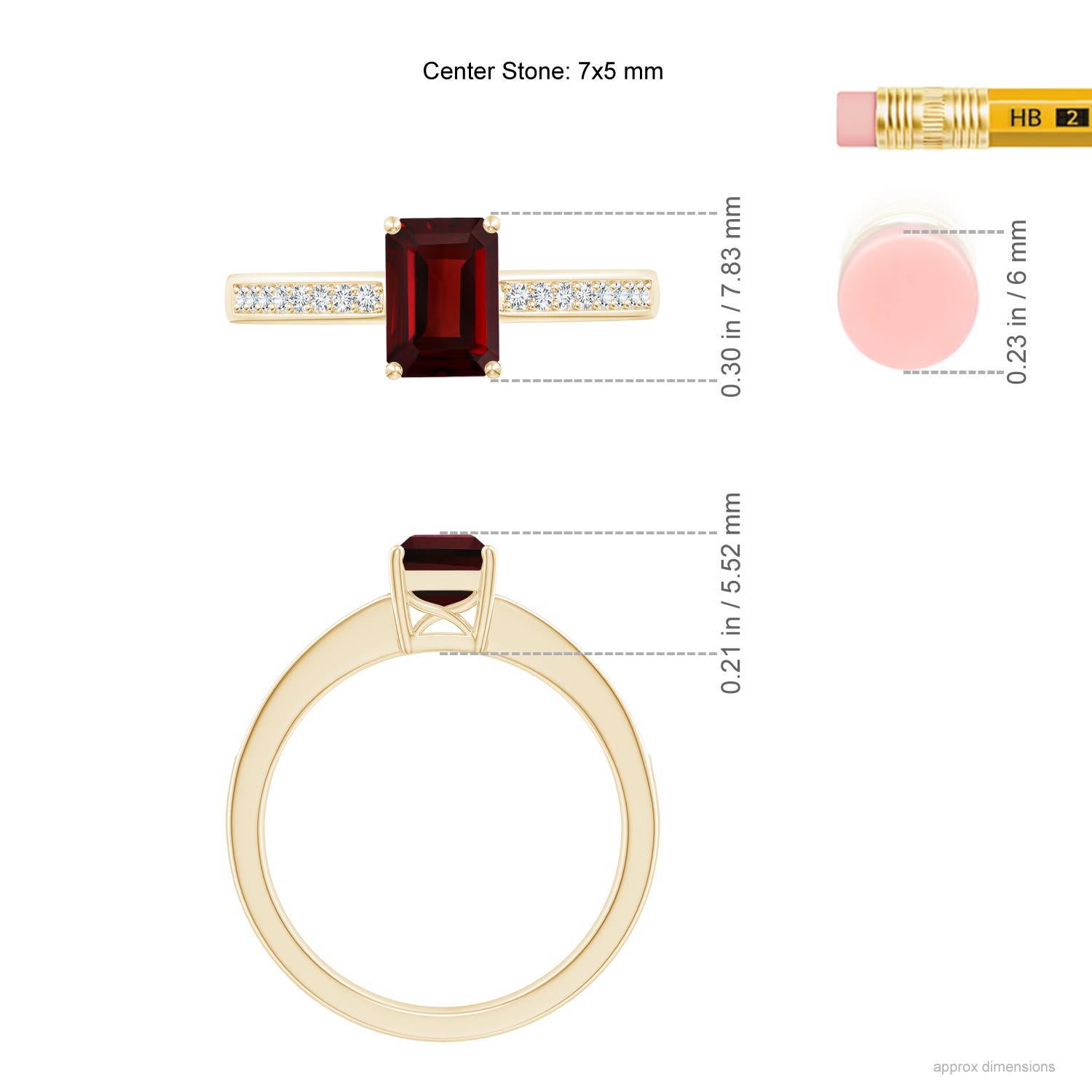 AAA - Garnet / 1.33 CT / 14 KT Yellow Gold