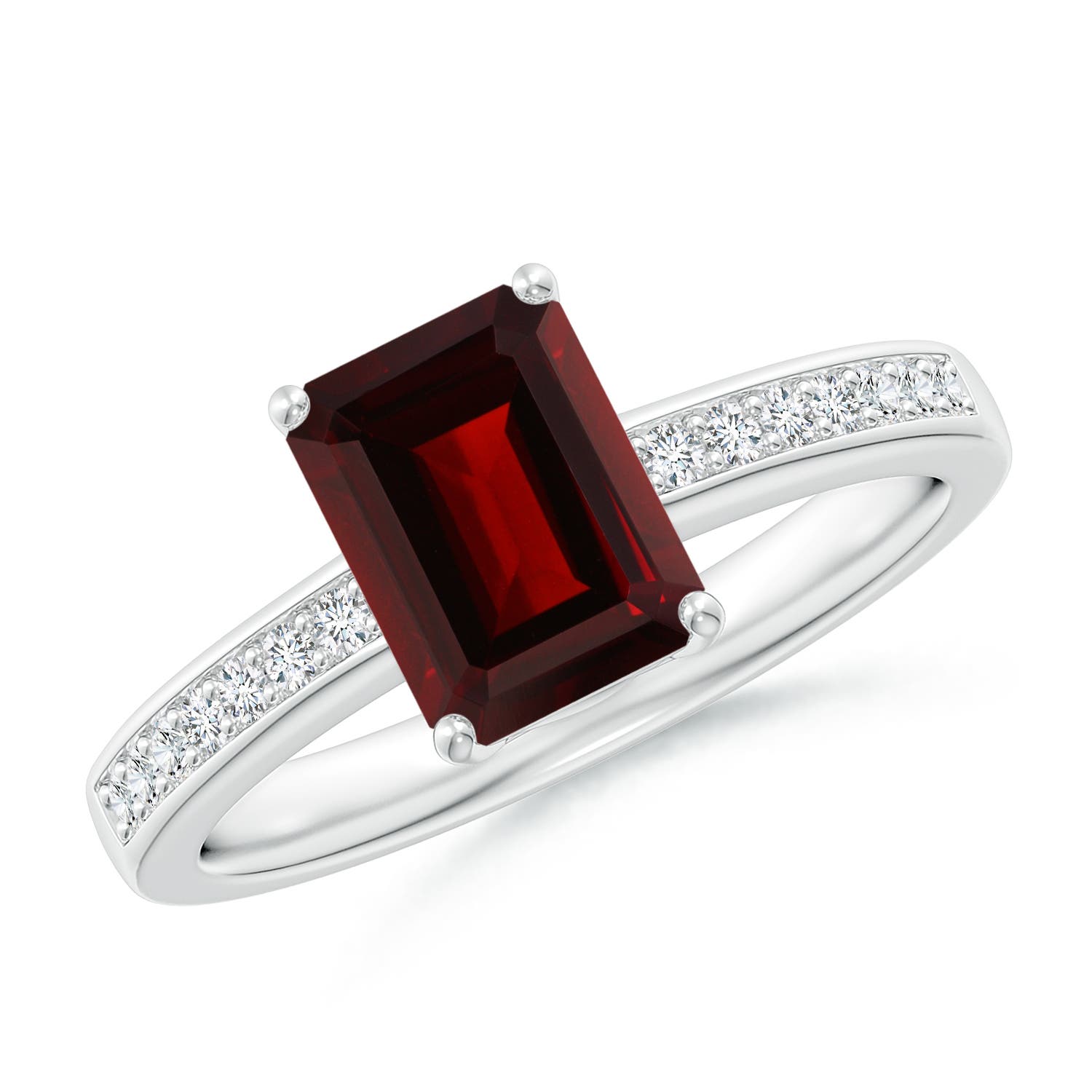 AA - Garnet / 1.94 CT / 14 KT White Gold