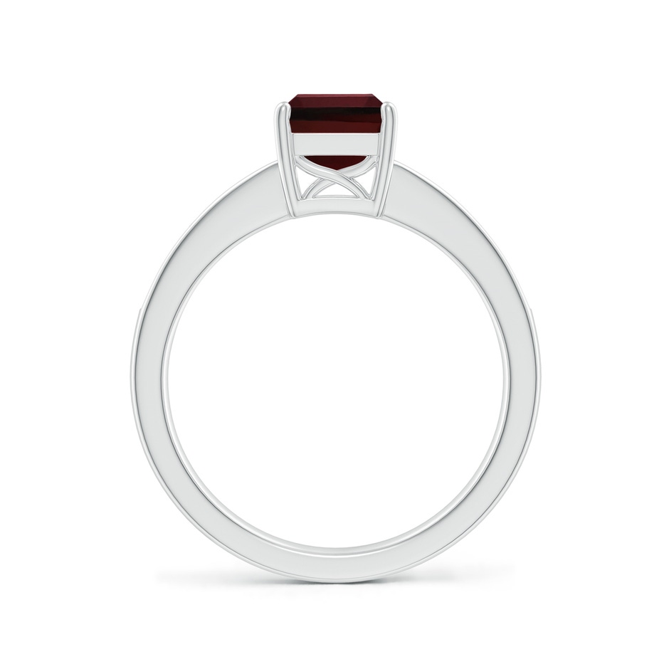 8x6mm AAA Octagonal Garnet Cocktail Ring with Diamonds in White Gold side 199