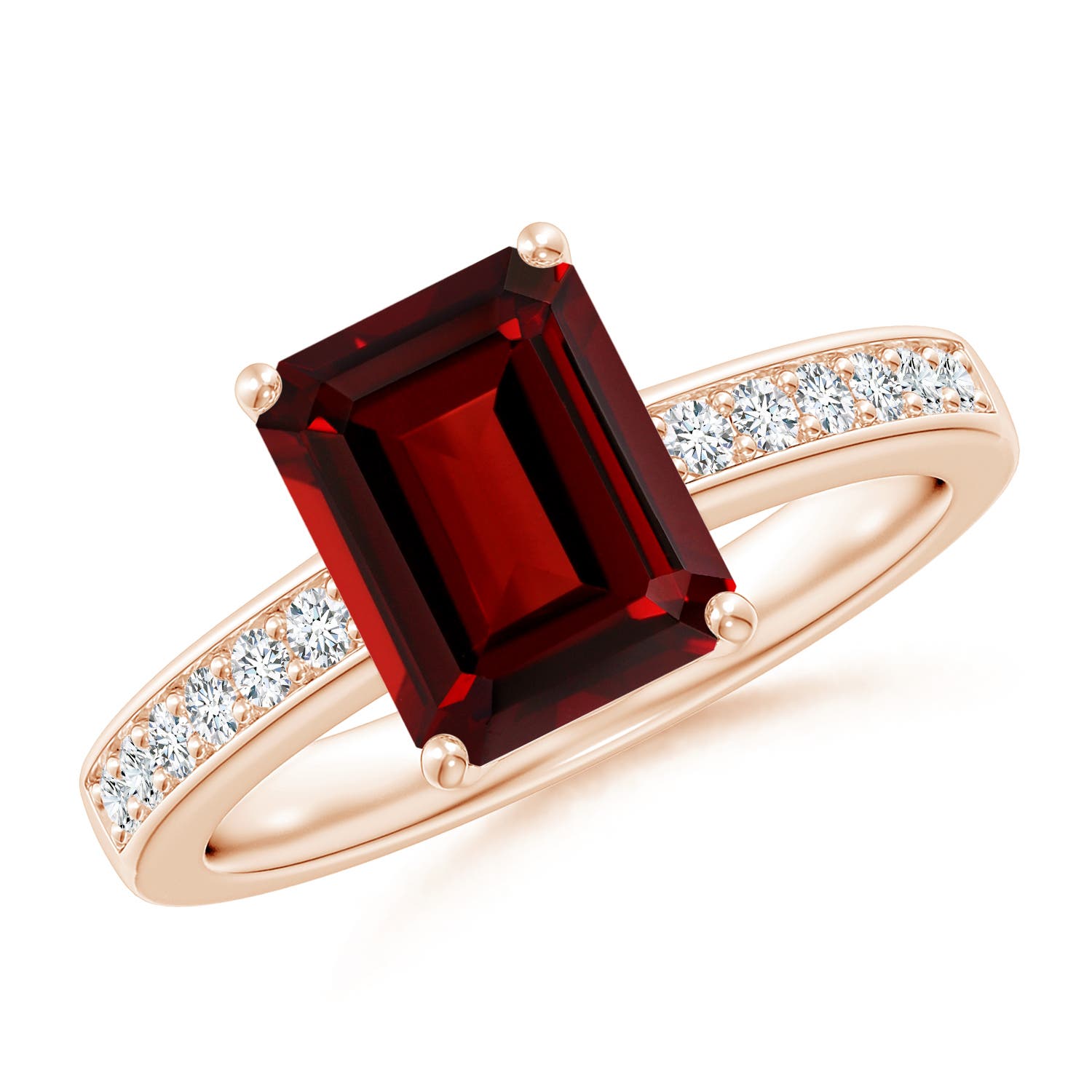 AAAA - Garnet / 2.94 CT / 14 KT Rose Gold