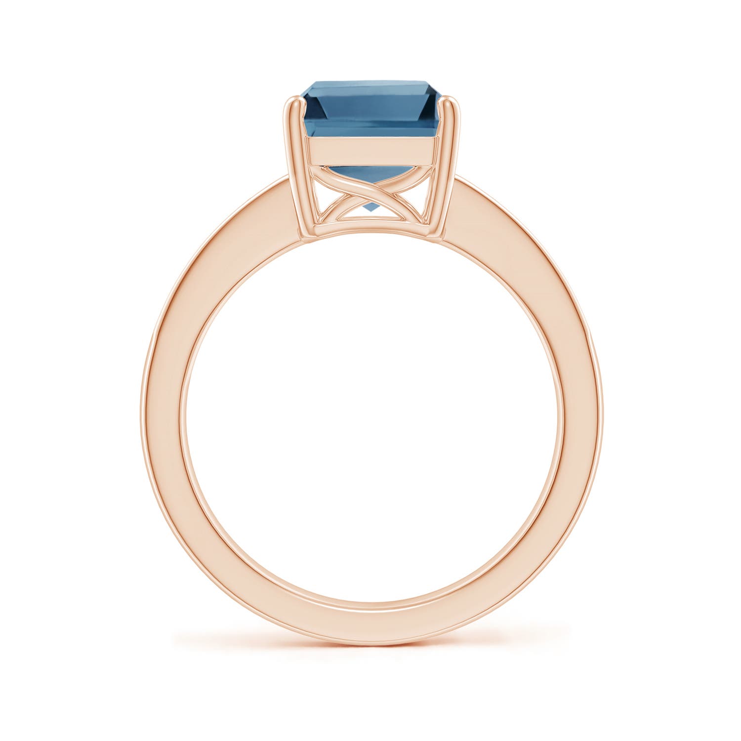 A - London Blue Topaz / 4.17 CT / 14 KT Rose Gold