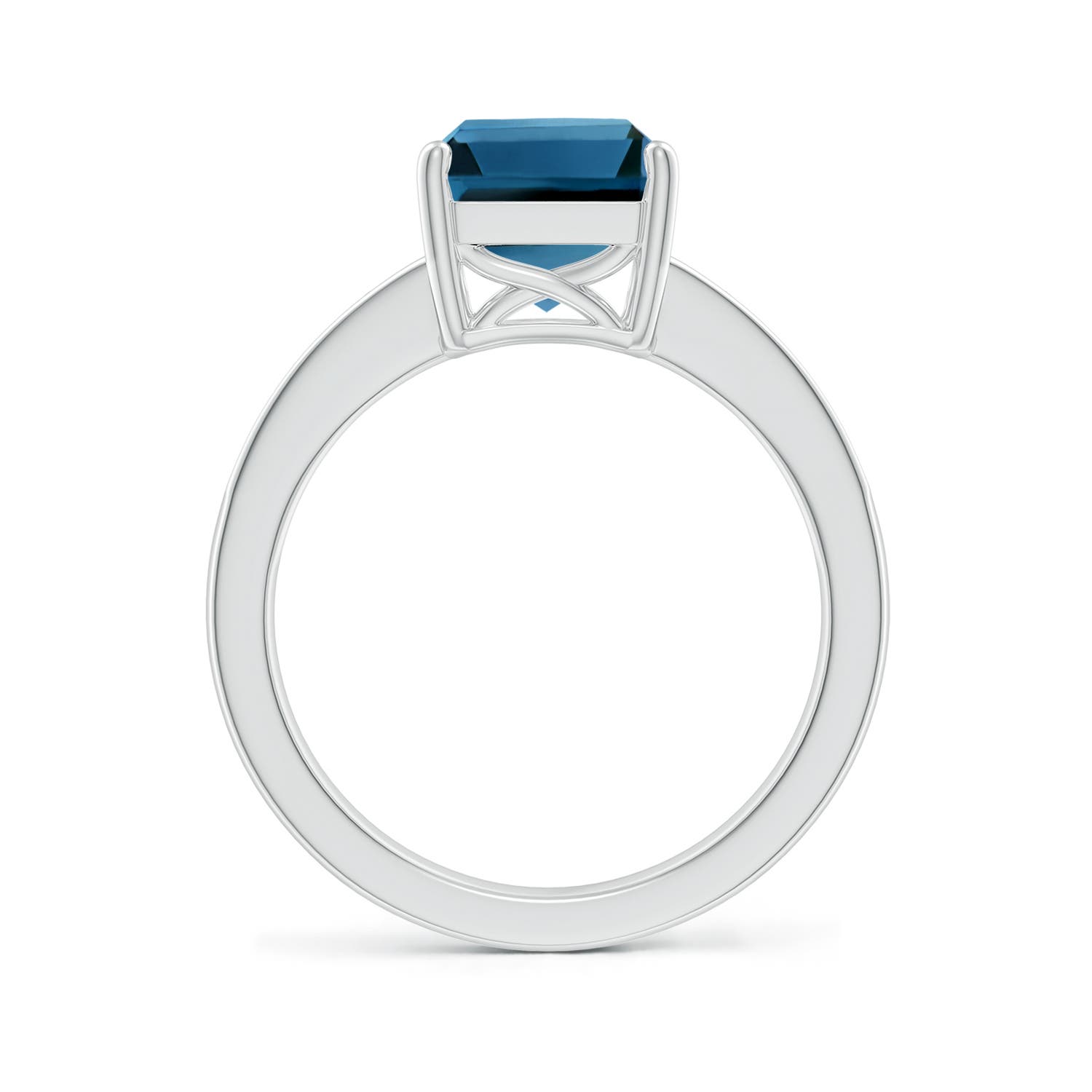 AAA - London Blue Topaz / 4.17 CT / 14 KT White Gold