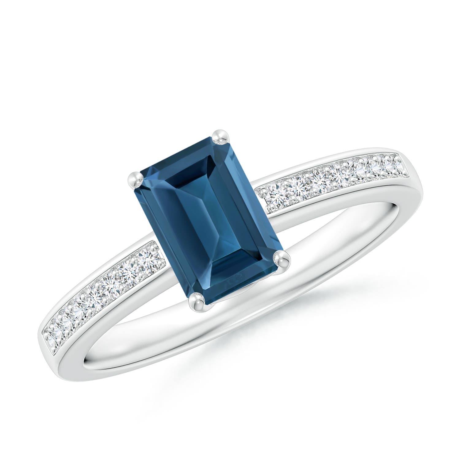 AA - London Blue Topaz / 1.33 CT / 14 KT White Gold