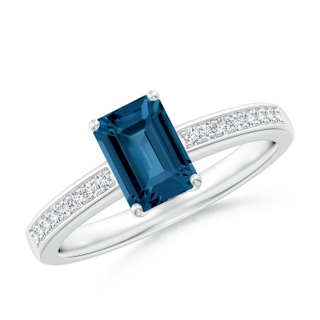 Emerald Cut AAA London Blue Topaz