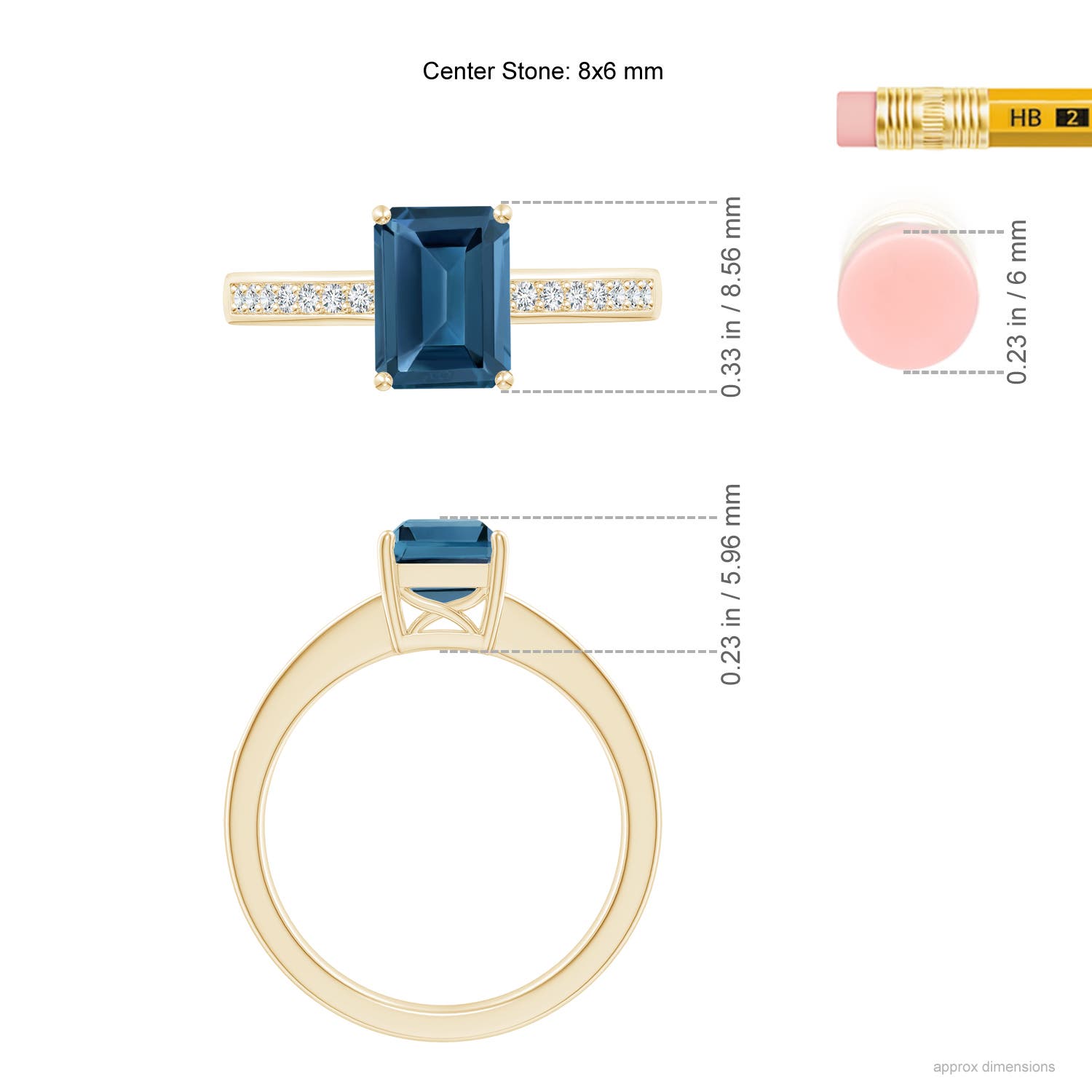 AA - London Blue Topaz / 2.09 CT / 14 KT Yellow Gold