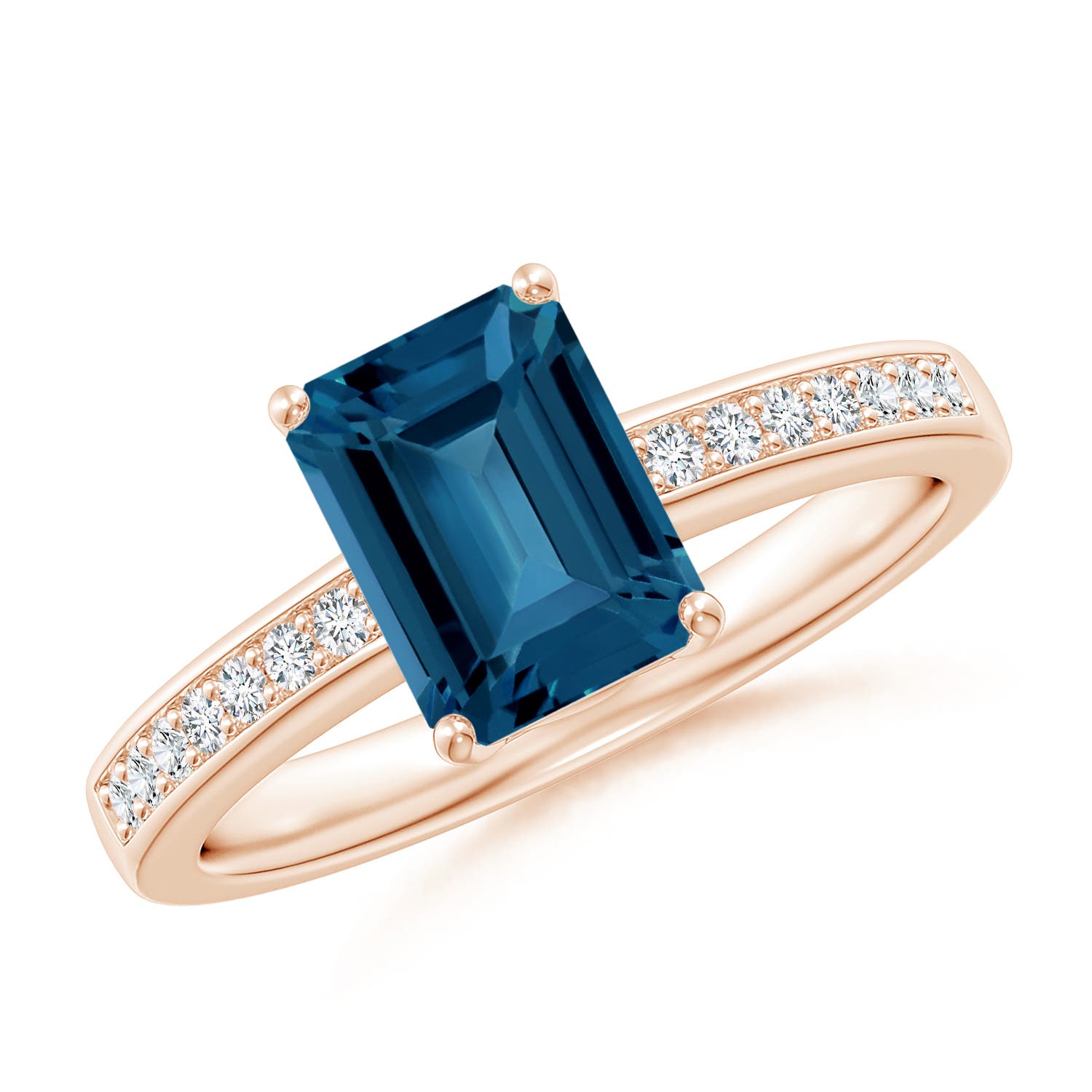 AAA - London Blue Topaz / 2.09 CT / 14 KT Rose Gold