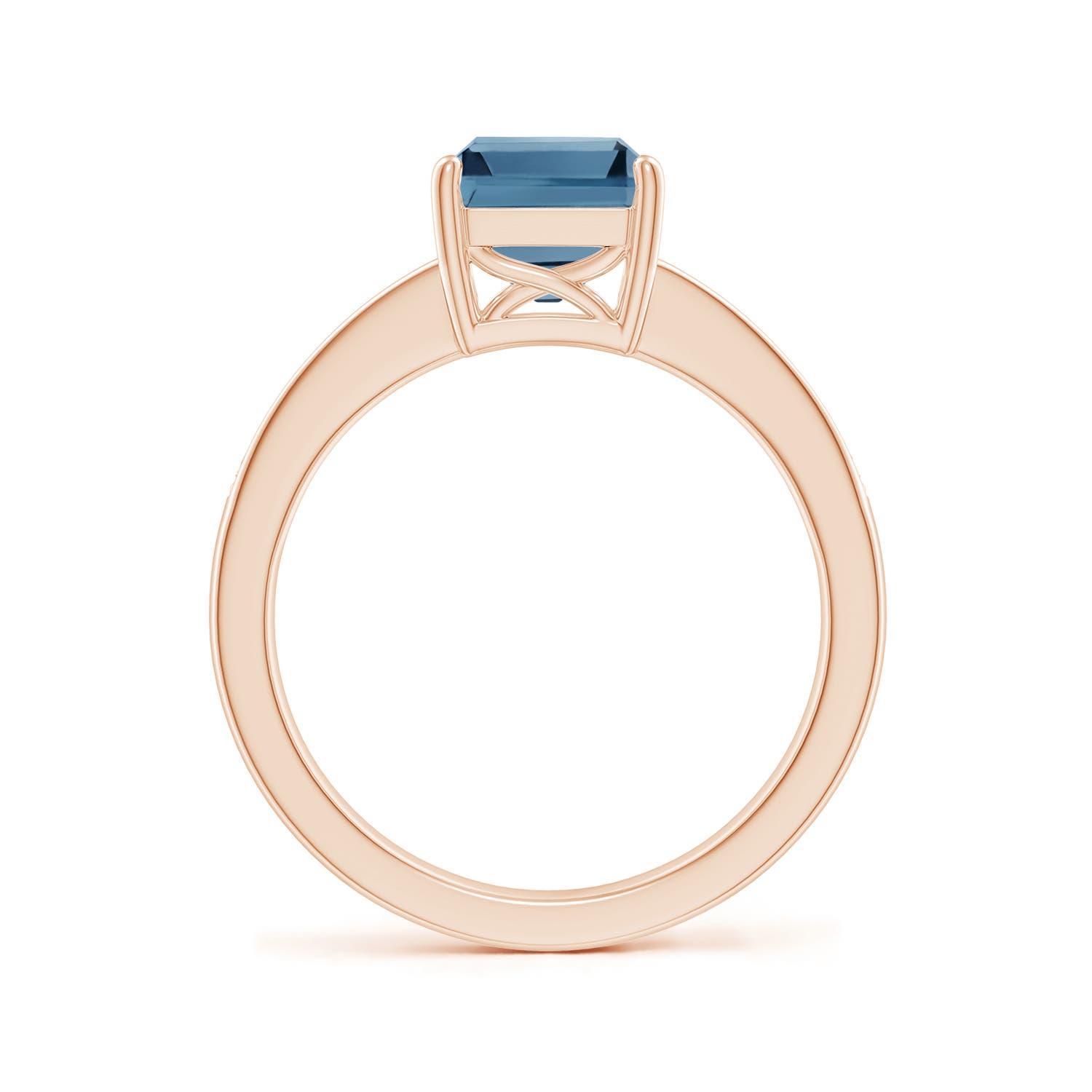 A - London Blue Topaz / 2.89 CT / 14 KT Rose Gold