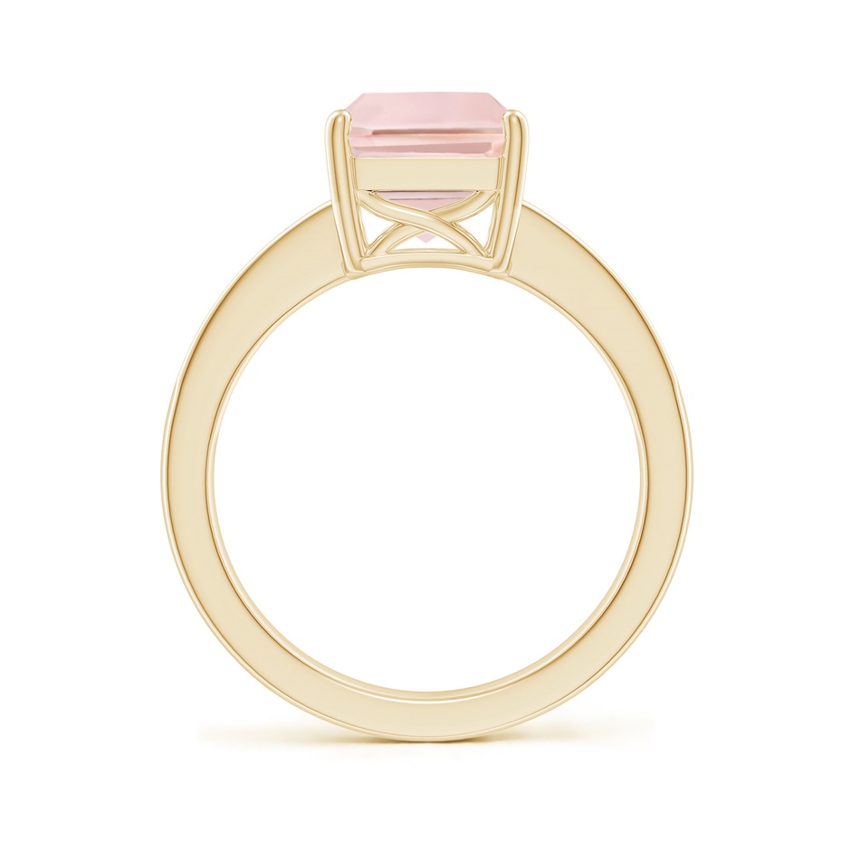 10x8mm AA Octagonal Morganite Cocktail Ring with Diamonds in Yellow Gold side-1
