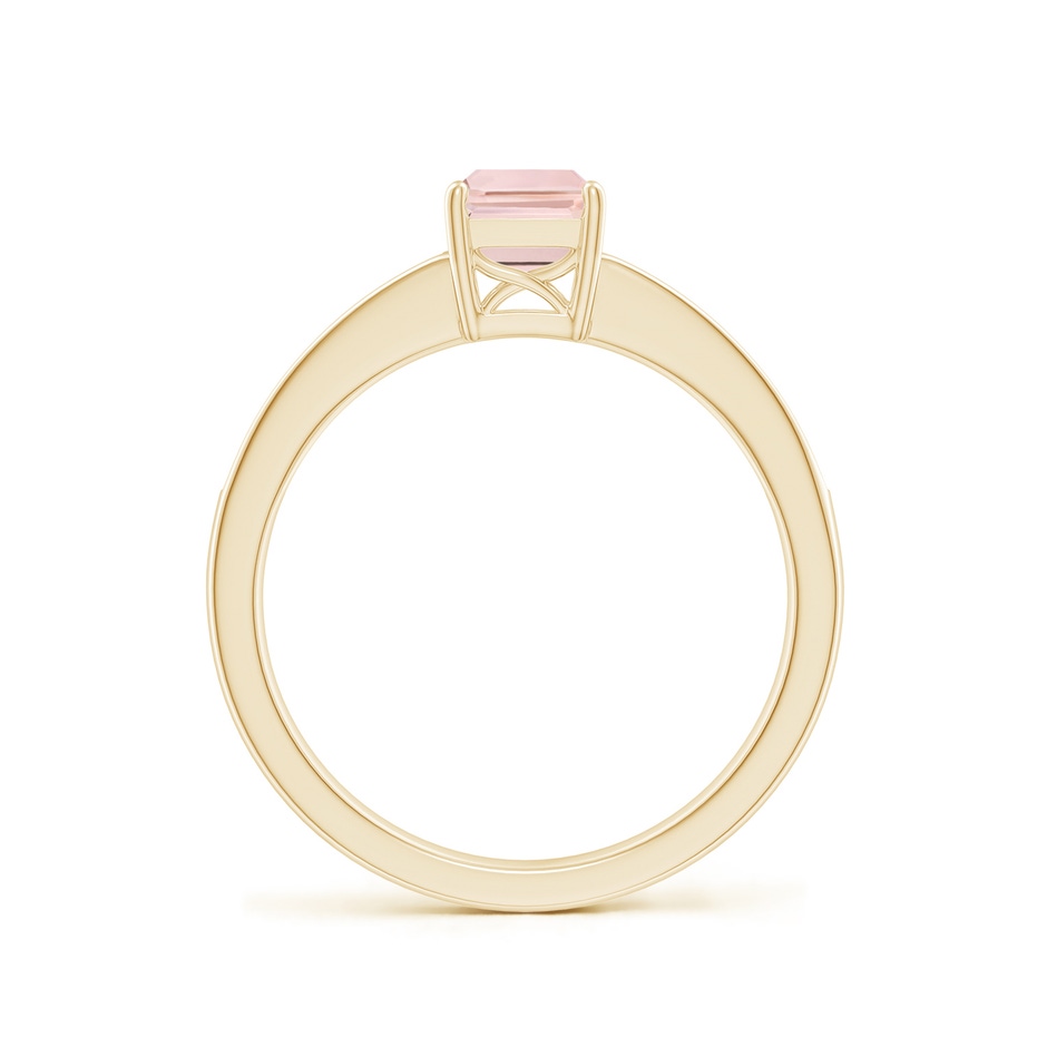 7x5mm AA Octagonal Morganite Cocktail Ring with Diamonds in Yellow Gold side-1