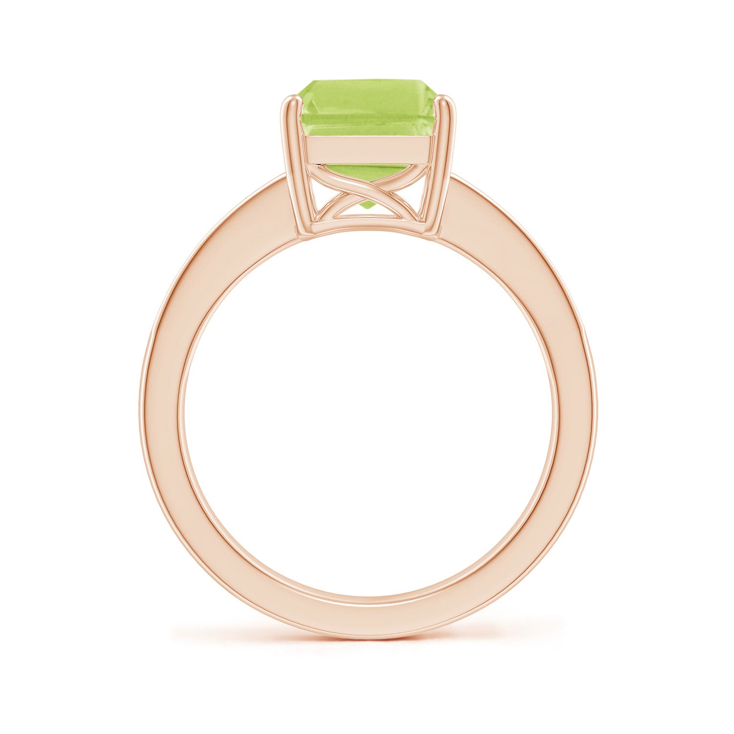 A - Peridot / 3.47 CT / 14 KT Rose Gold