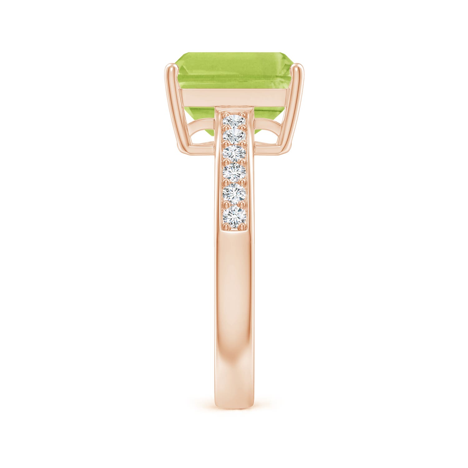 AA - Peridot / 3.47 CT / 14 KT Rose Gold