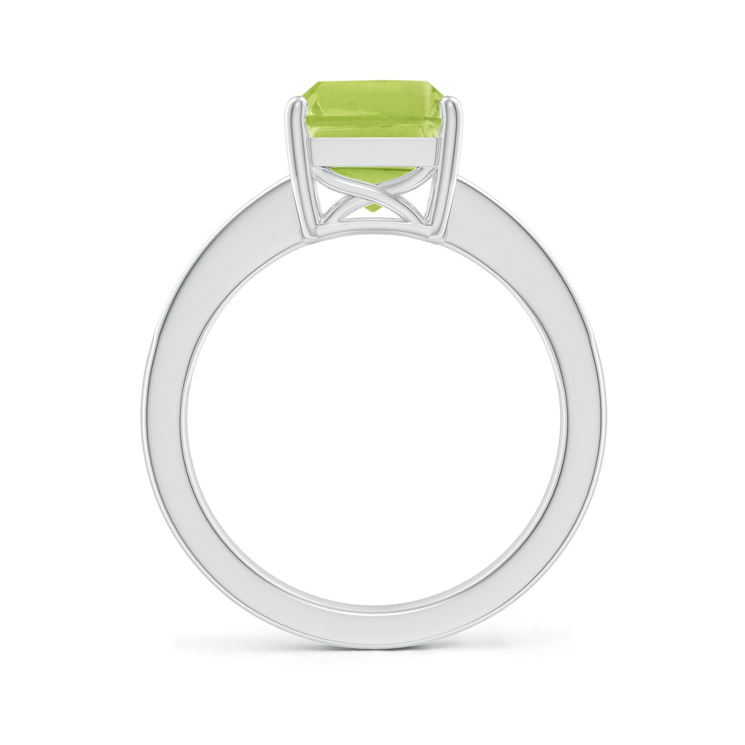 AA - Peridot / 3.47 CT / 14 KT White Gold