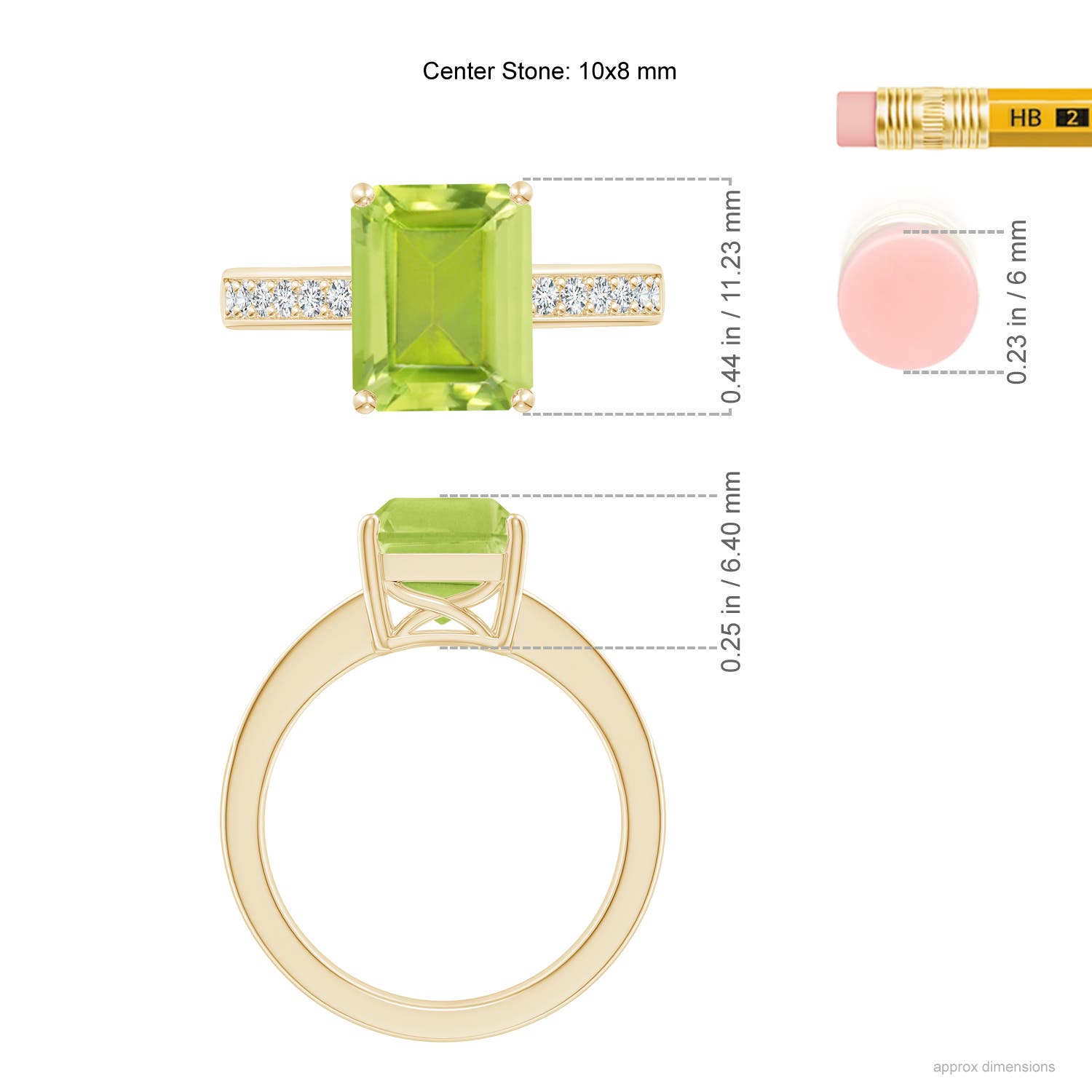 AA - Peridot / 3.47 CT / 14 KT Yellow Gold