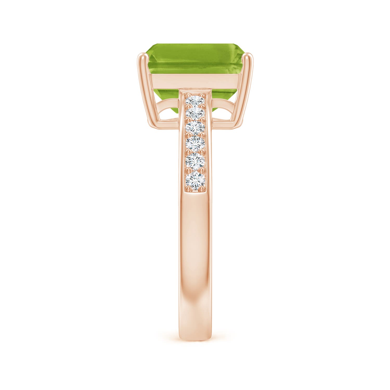 AAA - Peridot / 3.47 CT / 14 KT Rose Gold