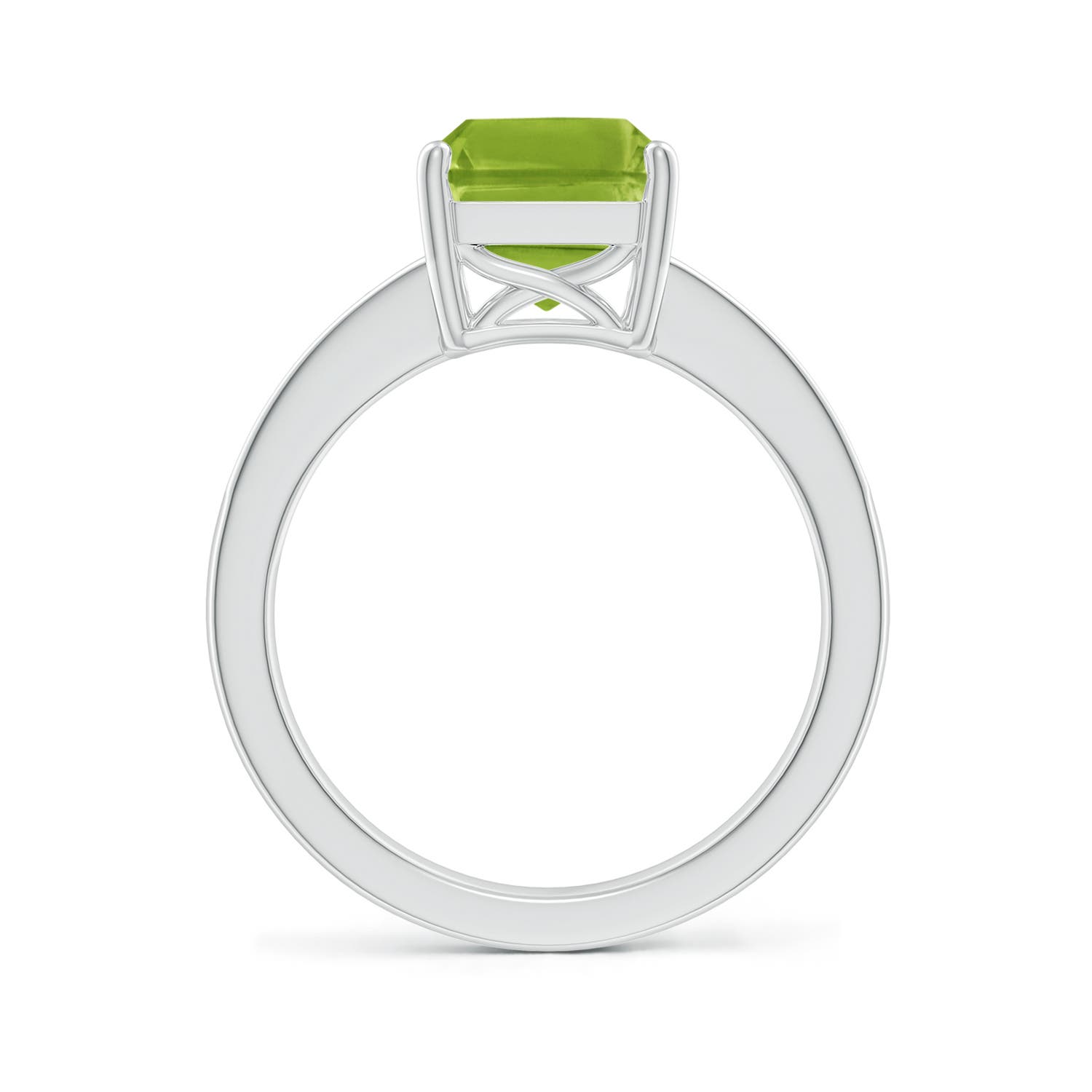 AAA - Peridot / 3.47 CT / 14 KT White Gold