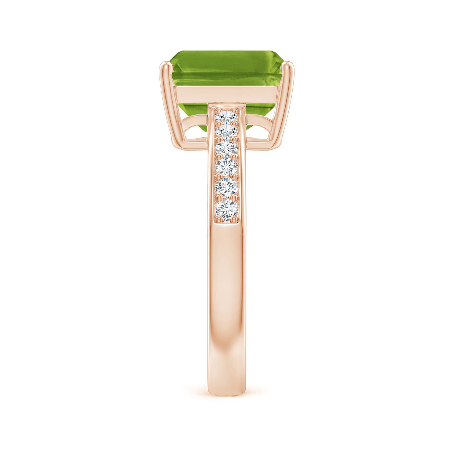 AAAA - Peridot / 3.47 CT / 14 KT Rose Gold