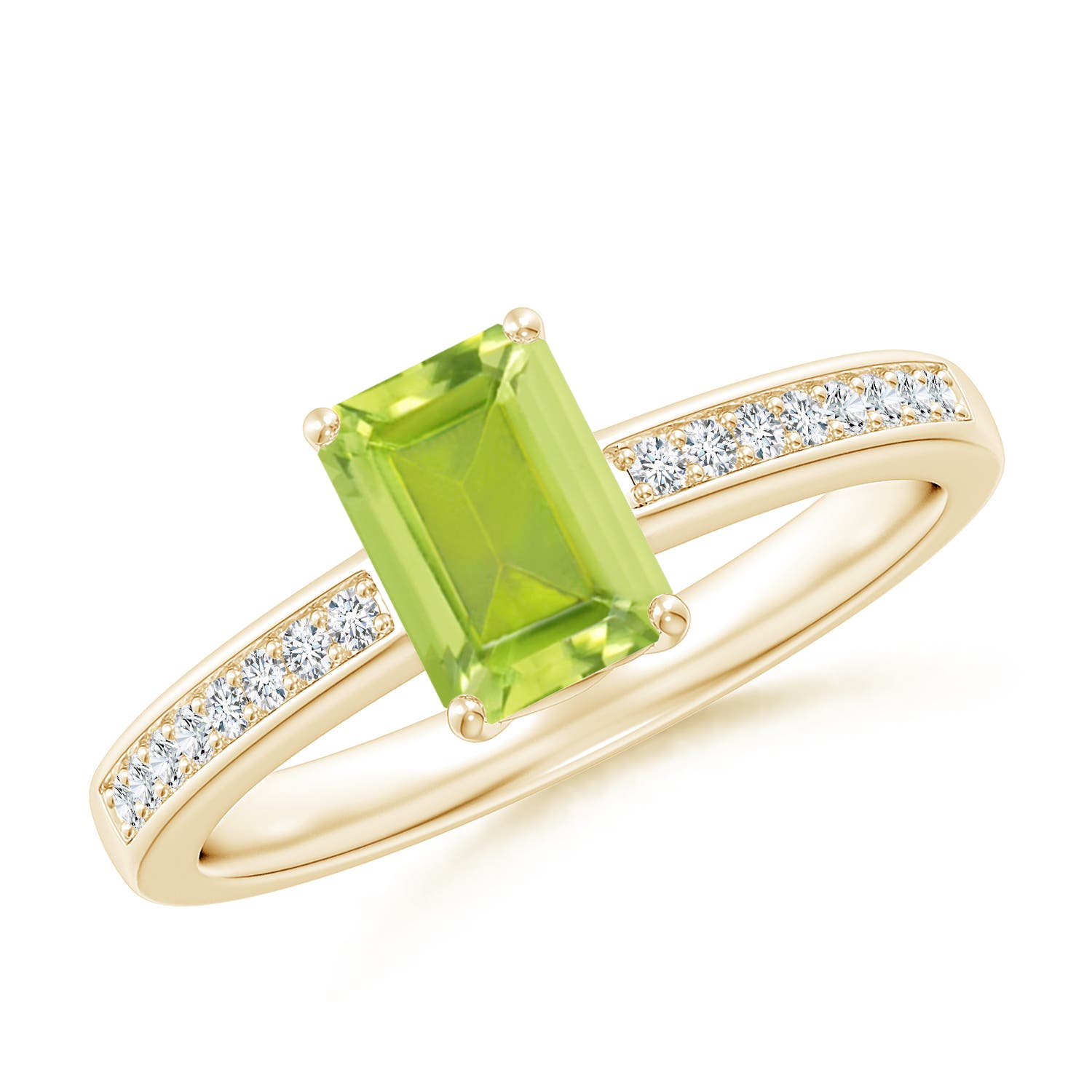 AA - Peridot / 1.13 CT / 14 KT Yellow Gold