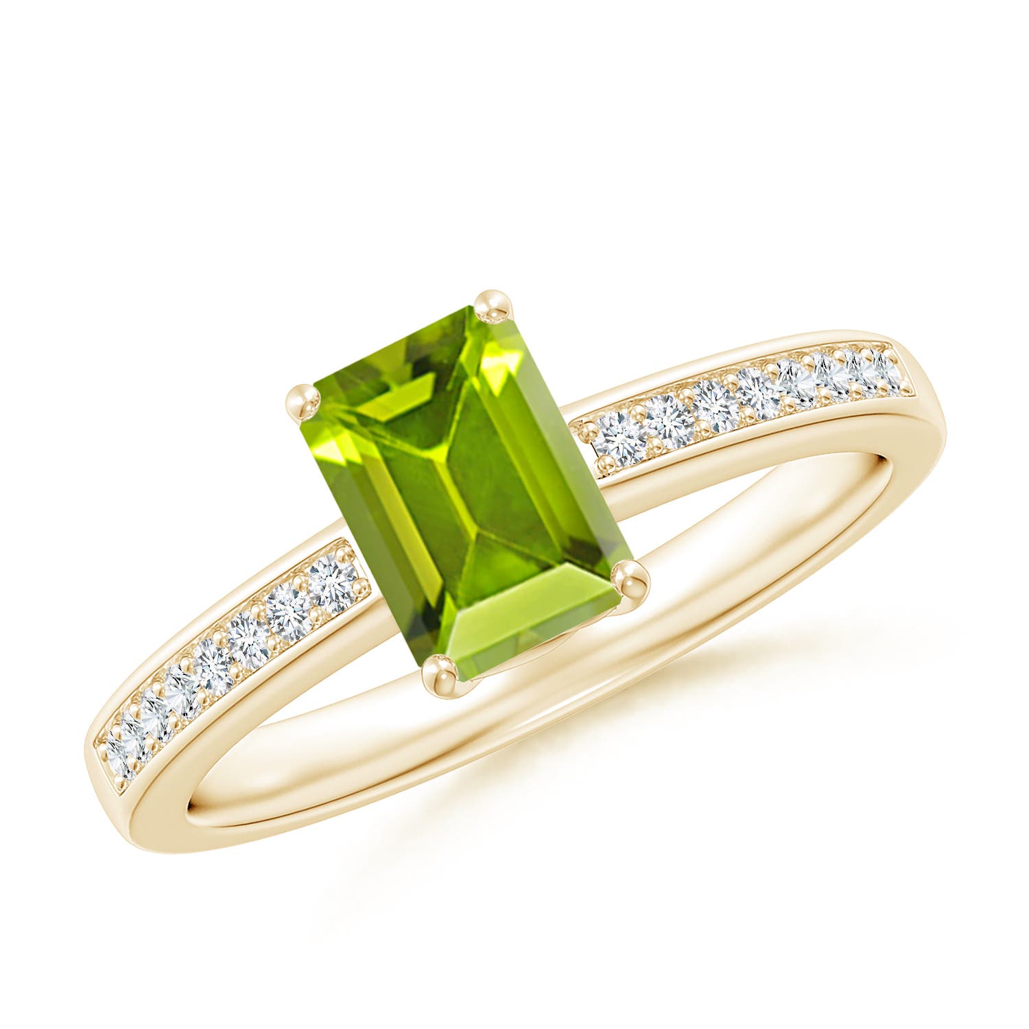 AAA - Peridot / 1.13 CT / 14 KT Yellow Gold