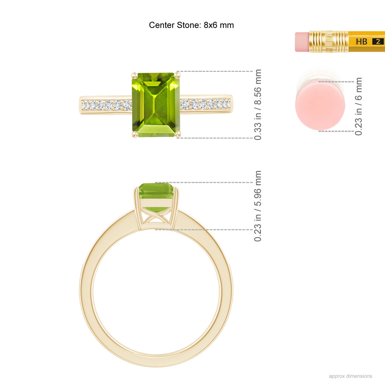 AAA - Peridot / 1.74 CT / 14 KT Yellow Gold