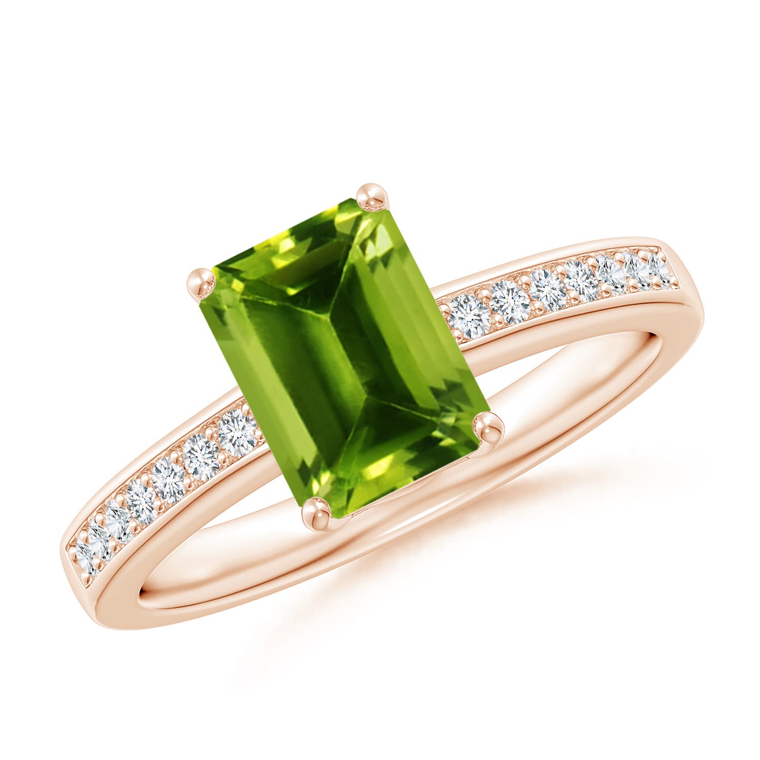 AAAA - Peridot / 1.74 CT / 14 KT Rose Gold