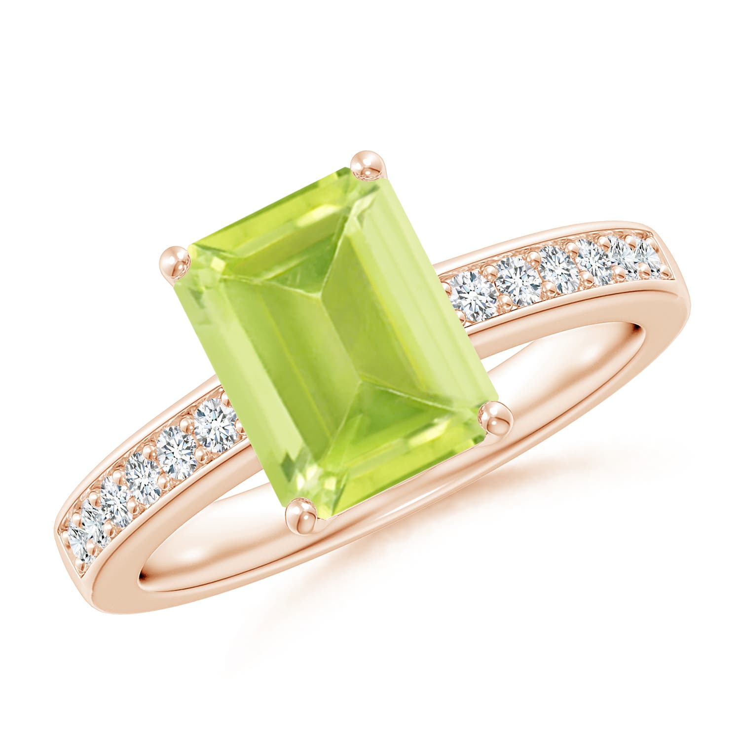 A - Peridot / 2.49 CT / 14 KT Rose Gold