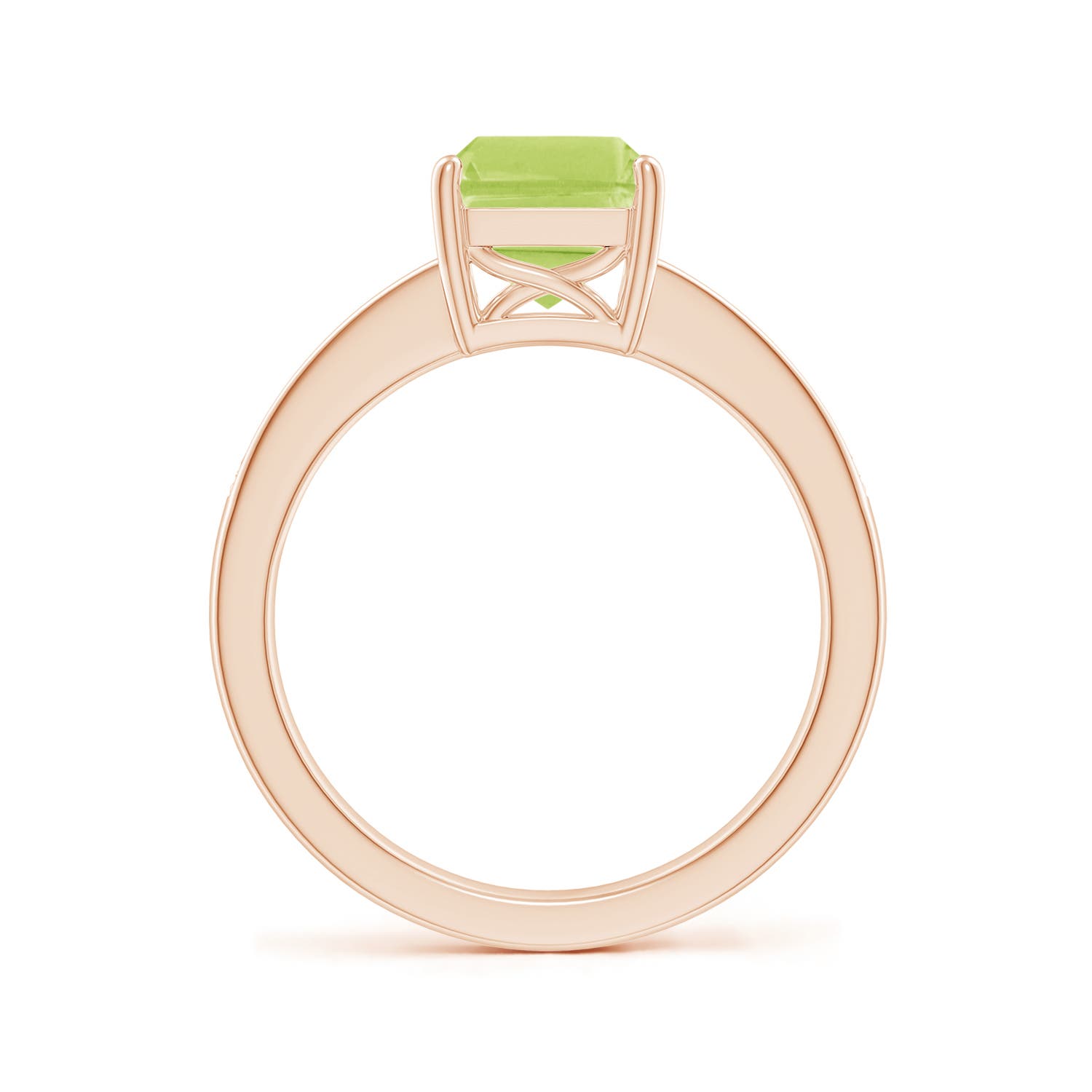 A - Peridot / 2.49 CT / 14 KT Rose Gold