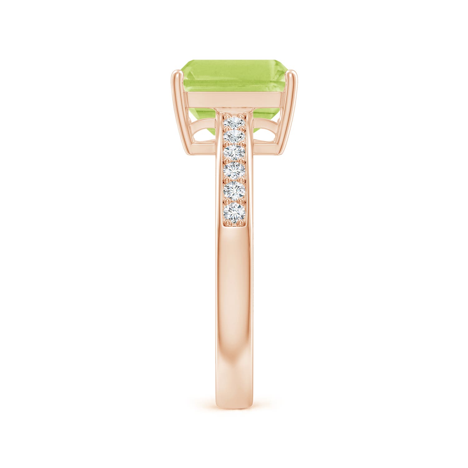 A - Peridot / 2.49 CT / 14 KT Rose Gold