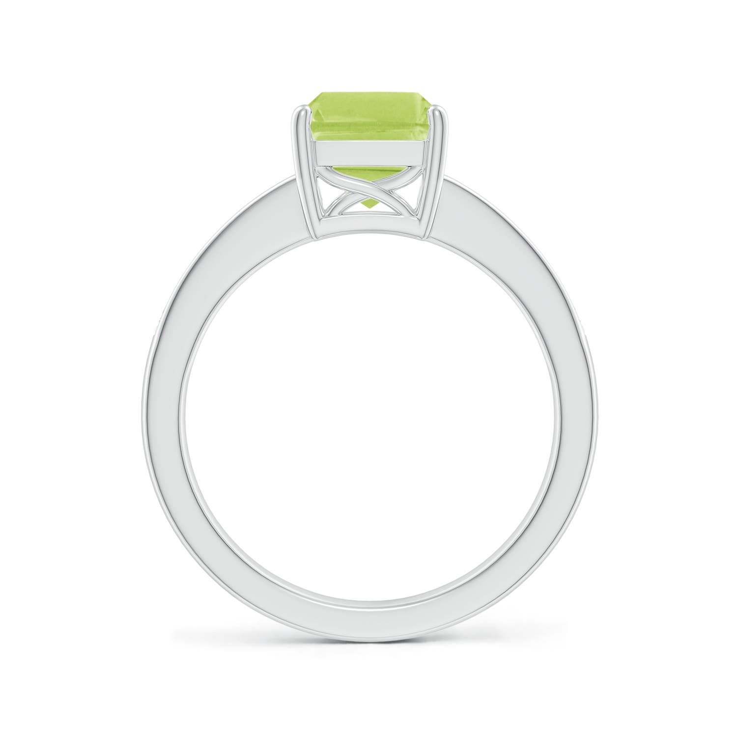 A - Peridot / 2.49 CT / 14 KT White Gold