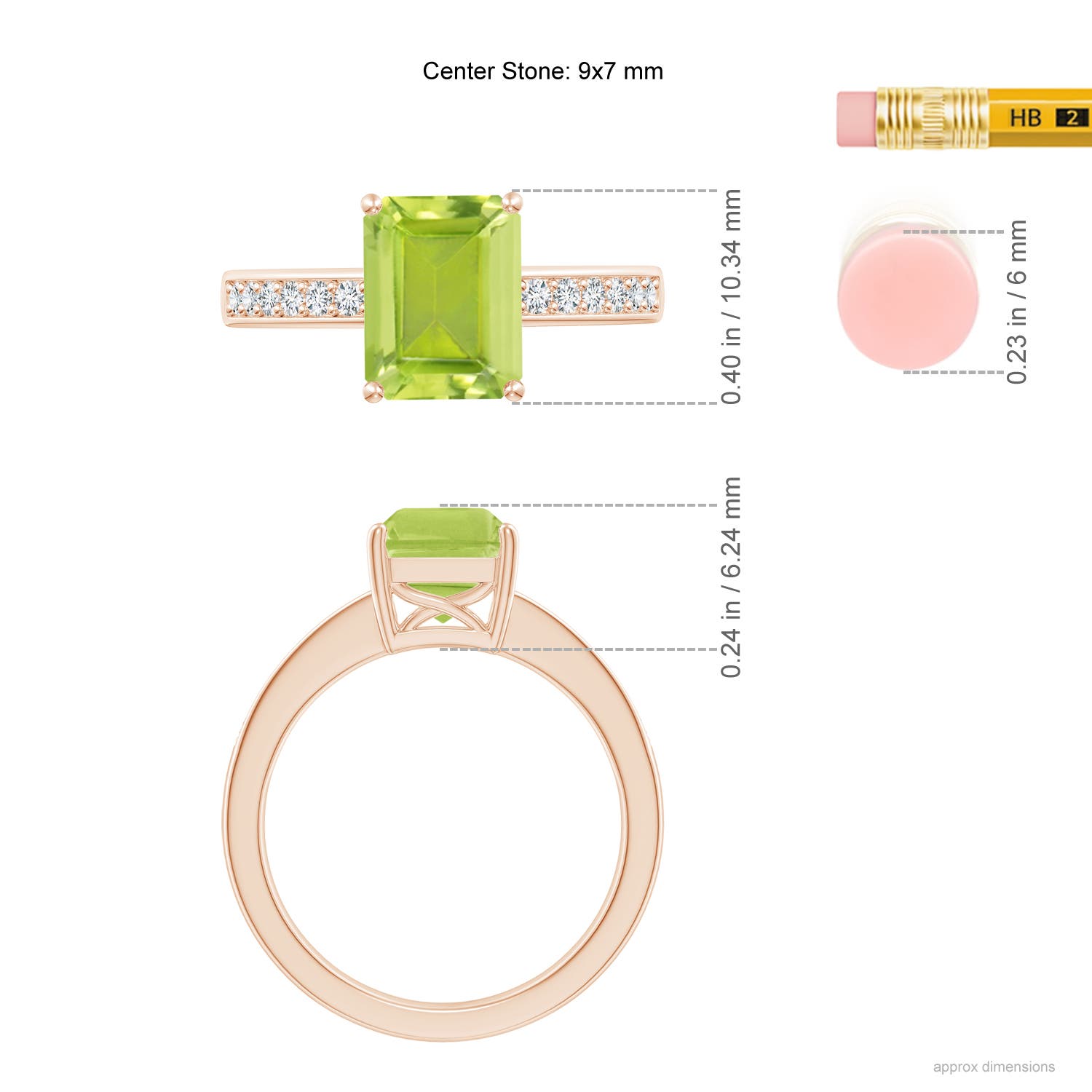 AA - Peridot / 2.49 CT / 14 KT Rose Gold