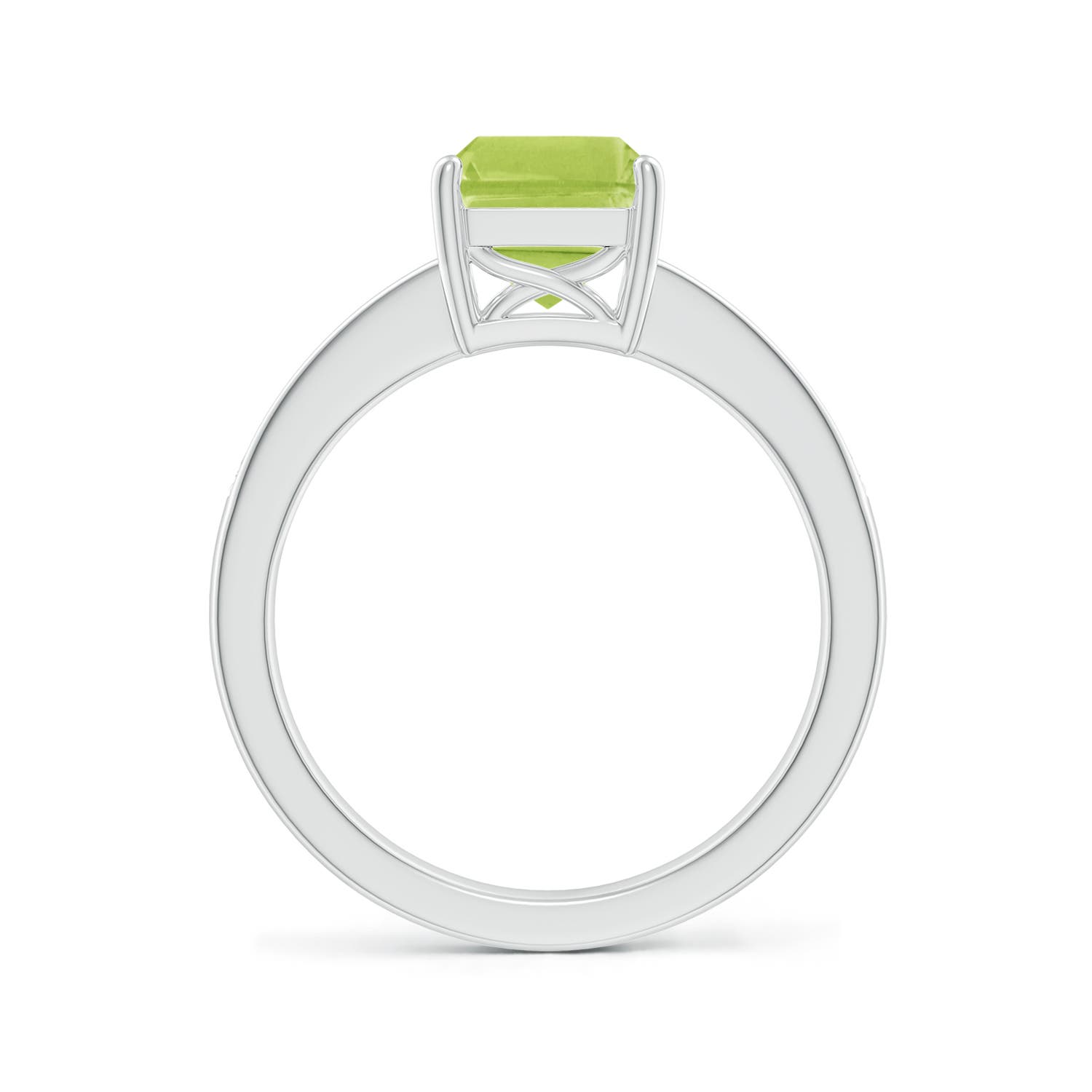 AA - Peridot / 2.49 CT / 14 KT White Gold