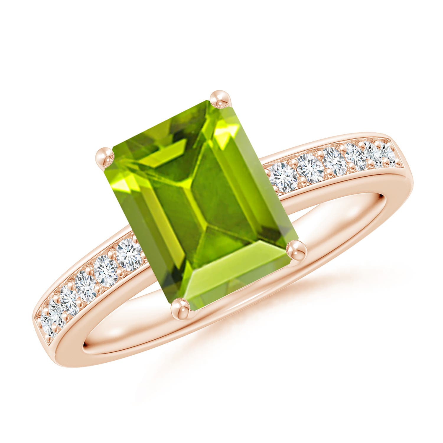 AAA - Peridot / 2.49 CT / 14 KT Rose Gold