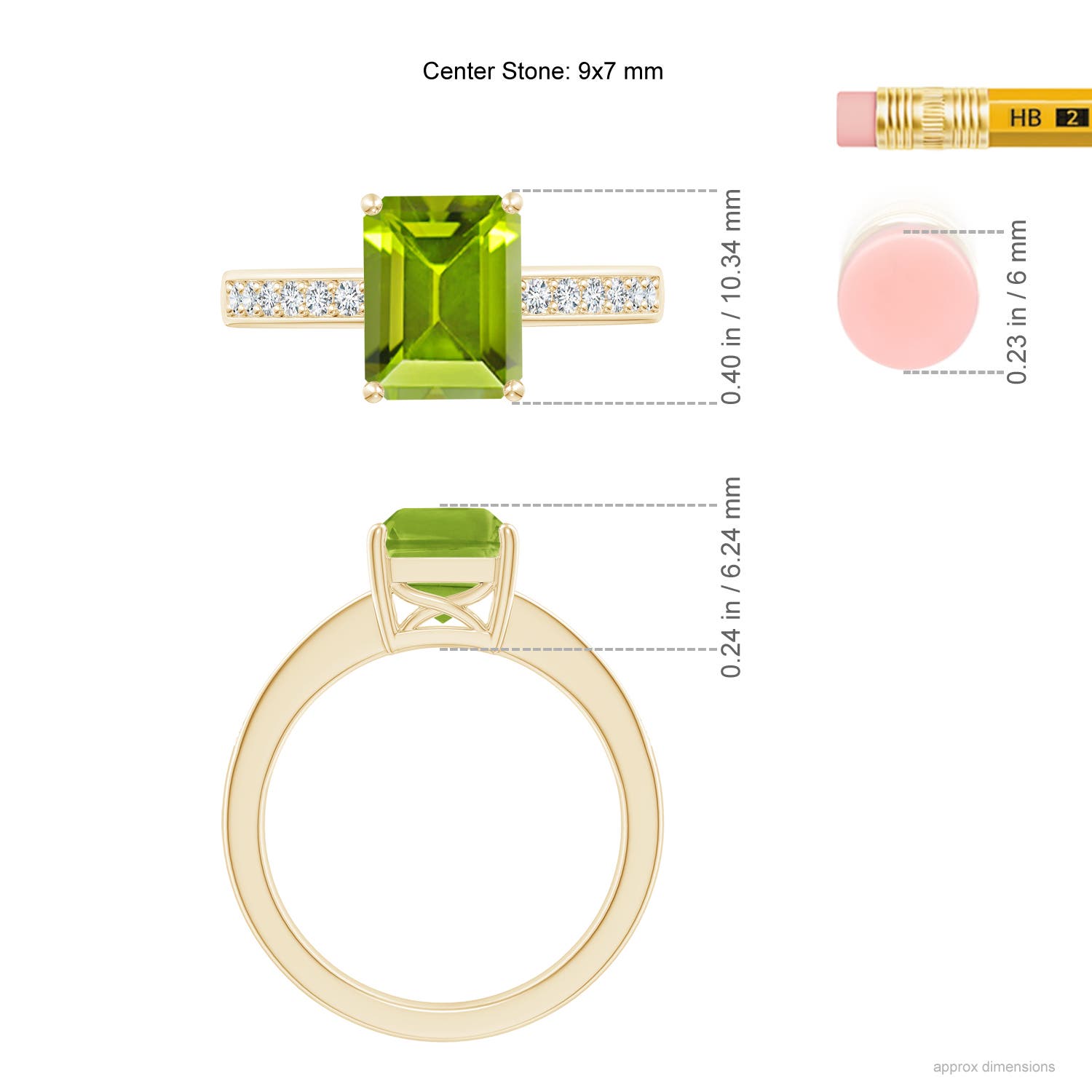 AAA - Peridot / 2.49 CT / 14 KT Yellow Gold