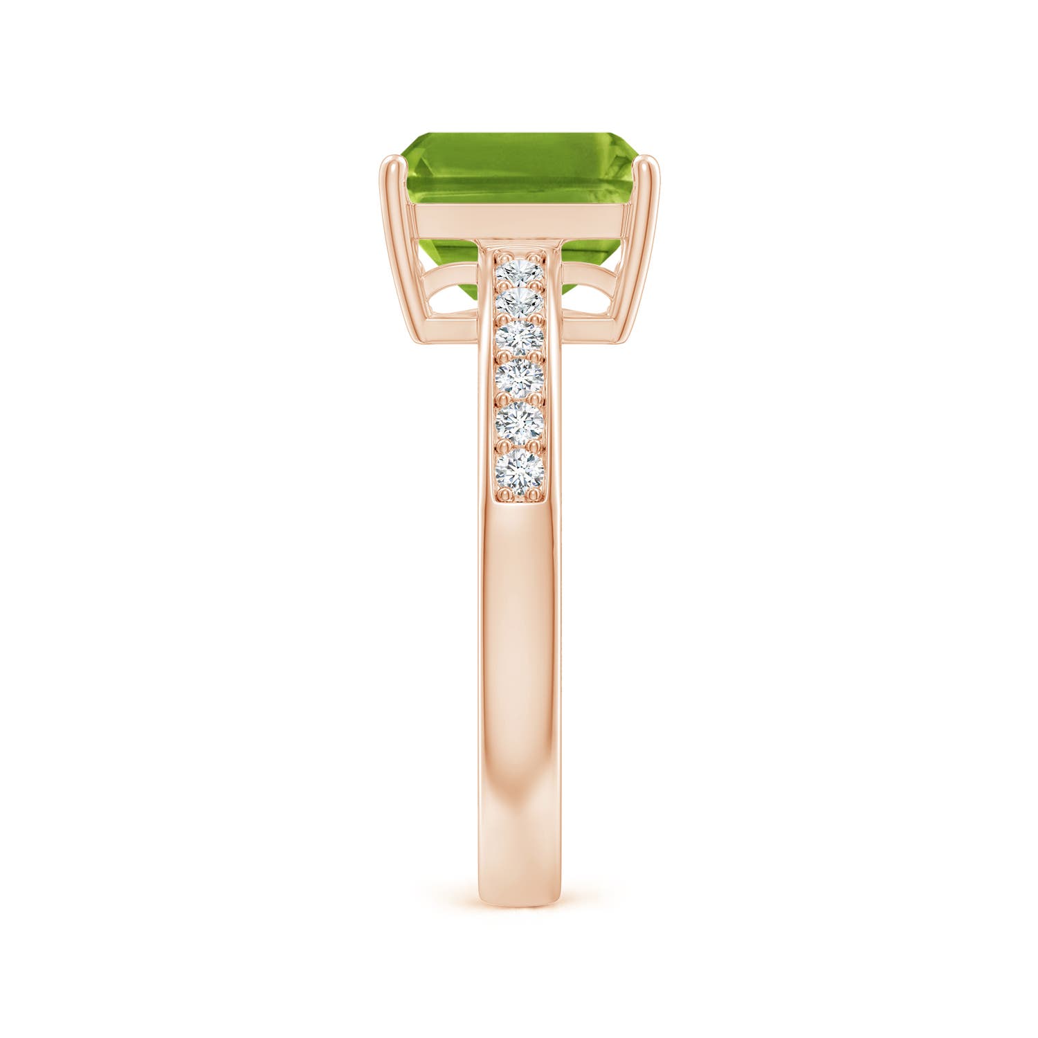 AAAA - Peridot / 2.49 CT / 14 KT Rose Gold