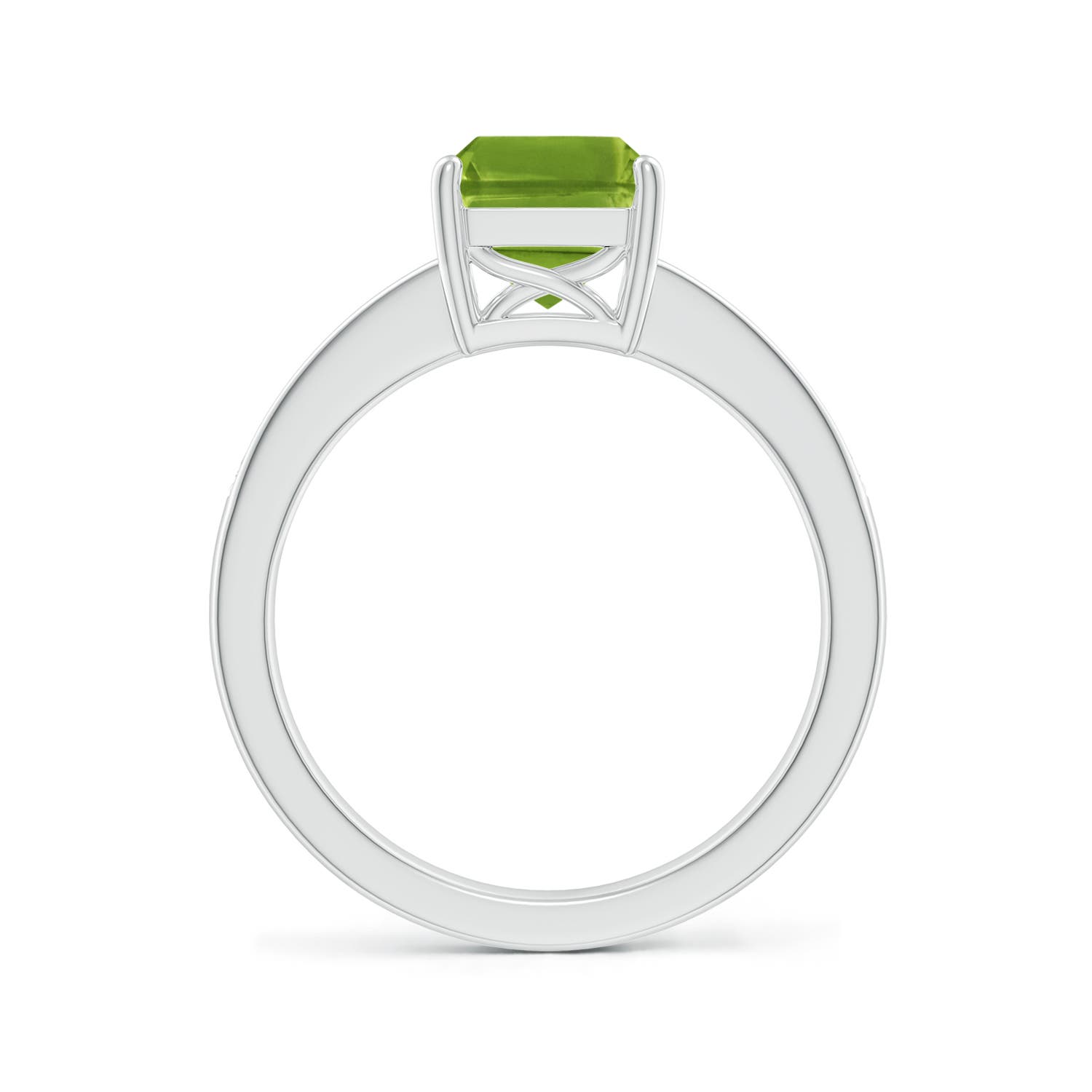 AAAA - Peridot / 2.49 CT / 14 KT White Gold