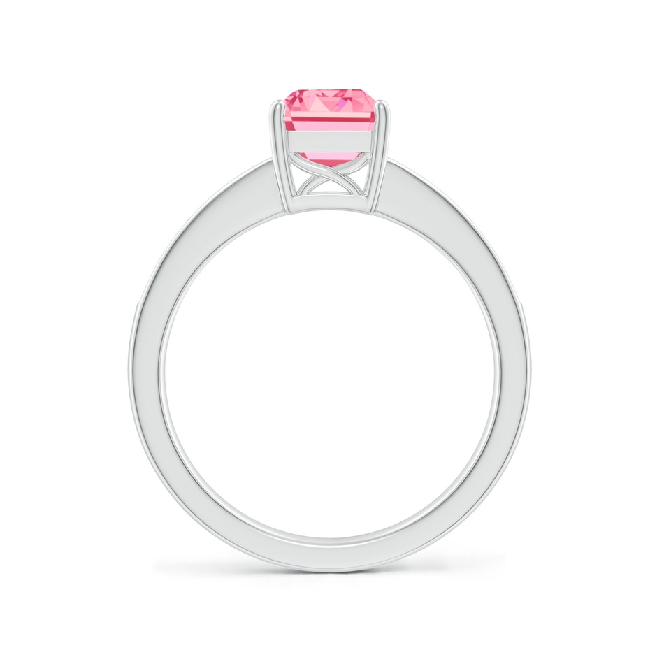 8x6mm AAAA Octagonal Fancy Intense Pink Diamond Cocktail Ring in White Gold side 199