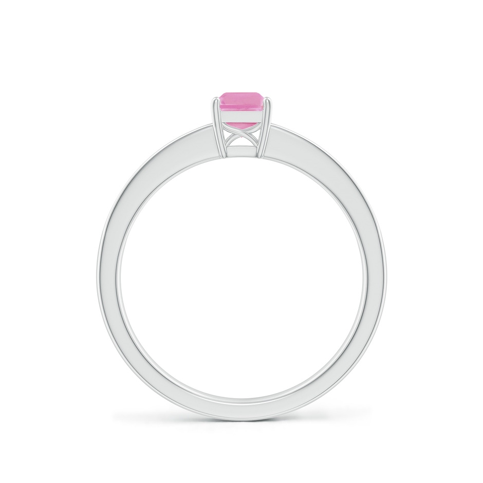 6x4mm A Octagonal Pink Sapphire Cocktail Ring with Diamonds in P950 Platinum side-1