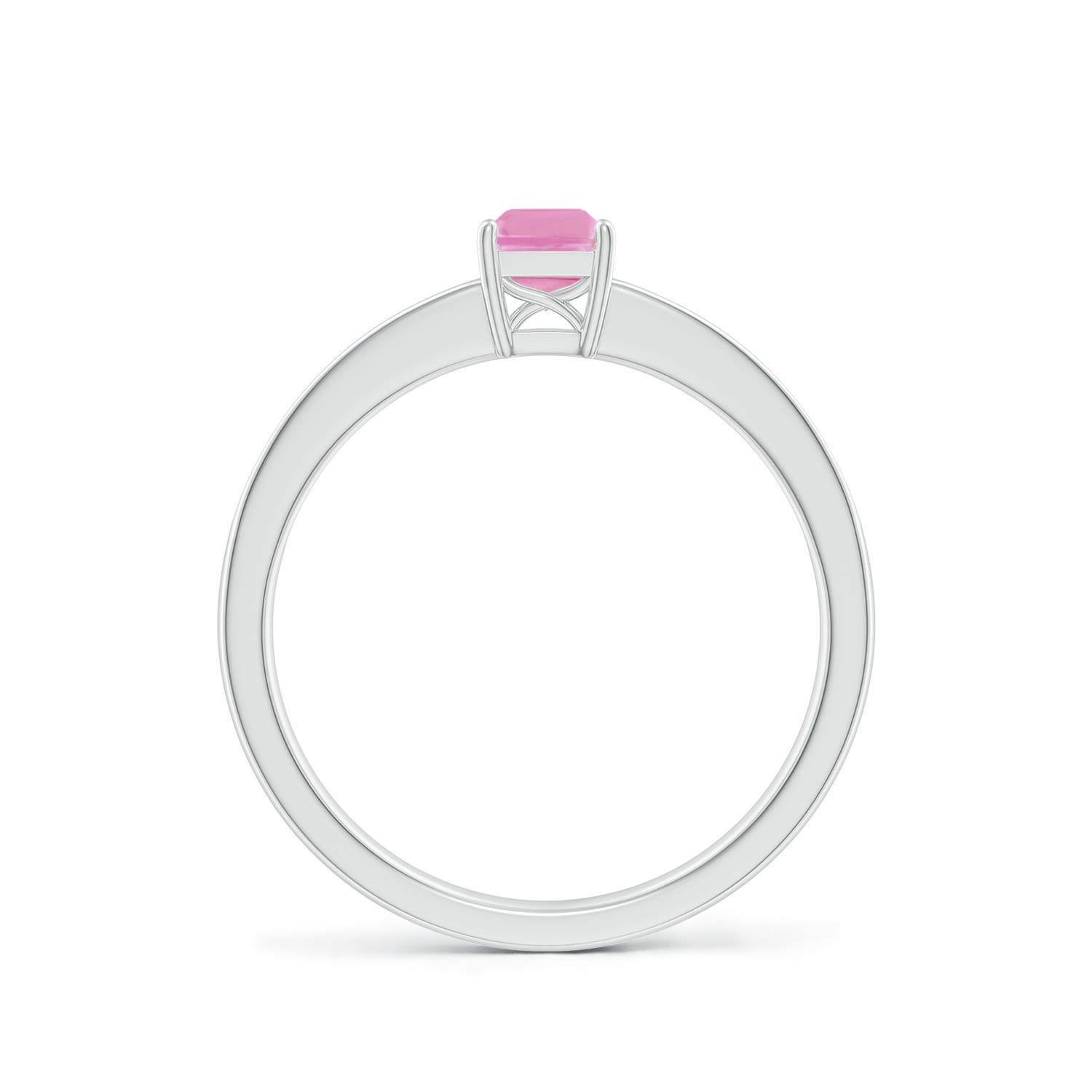 A - Pink Sapphire / 0.76 CT / 14 KT White Gold