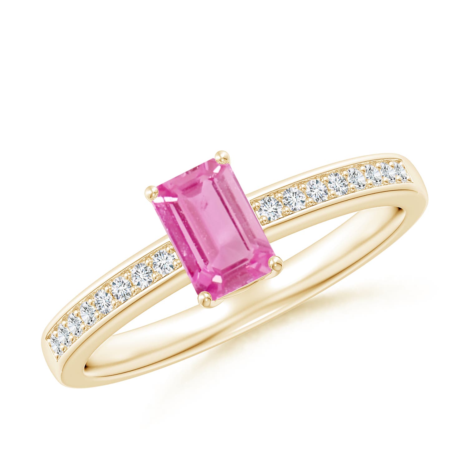 AA - Pink Sapphire / 0.76 CT / 14 KT Yellow Gold