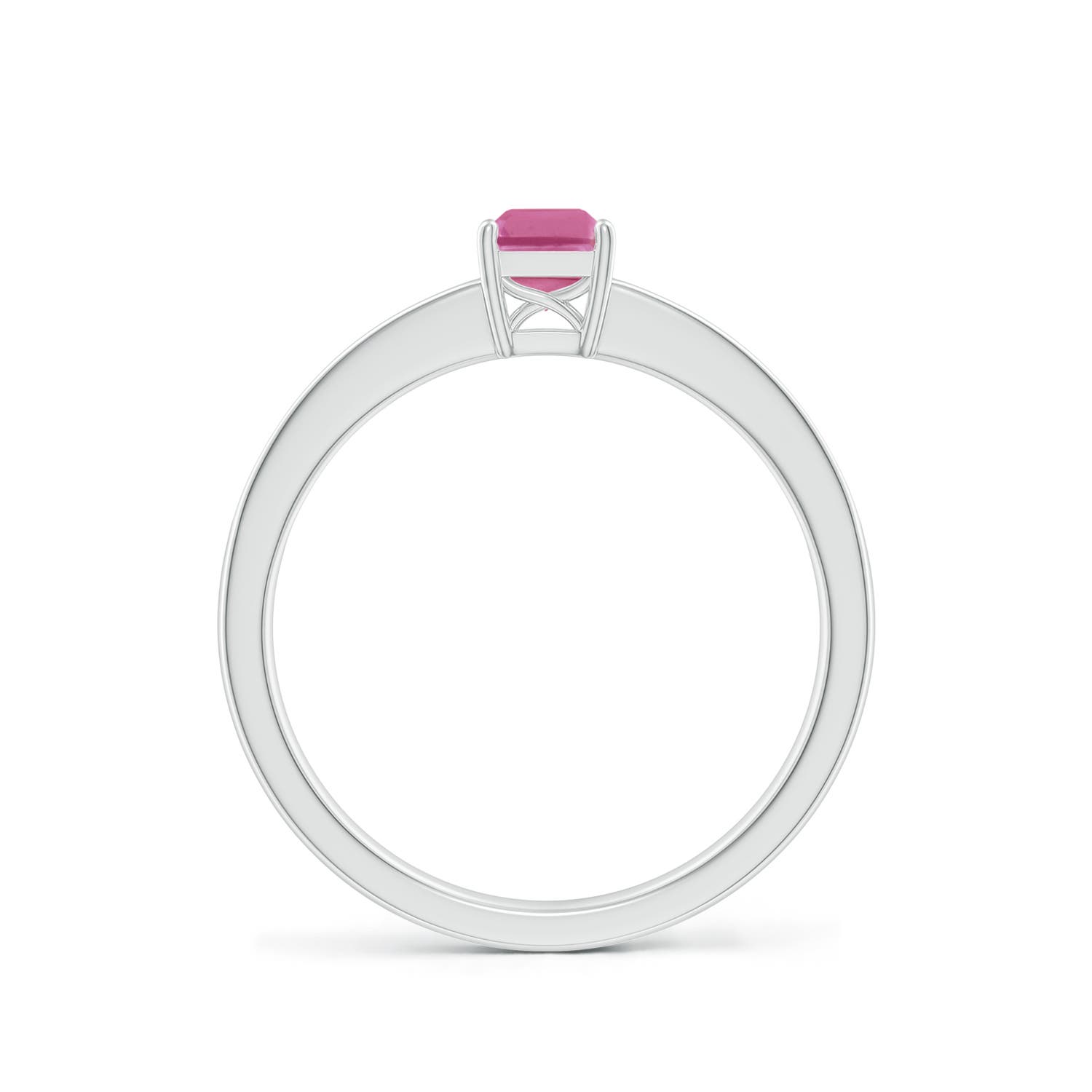 AAA - Pink Sapphire / 0.76 CT / 14 KT White Gold