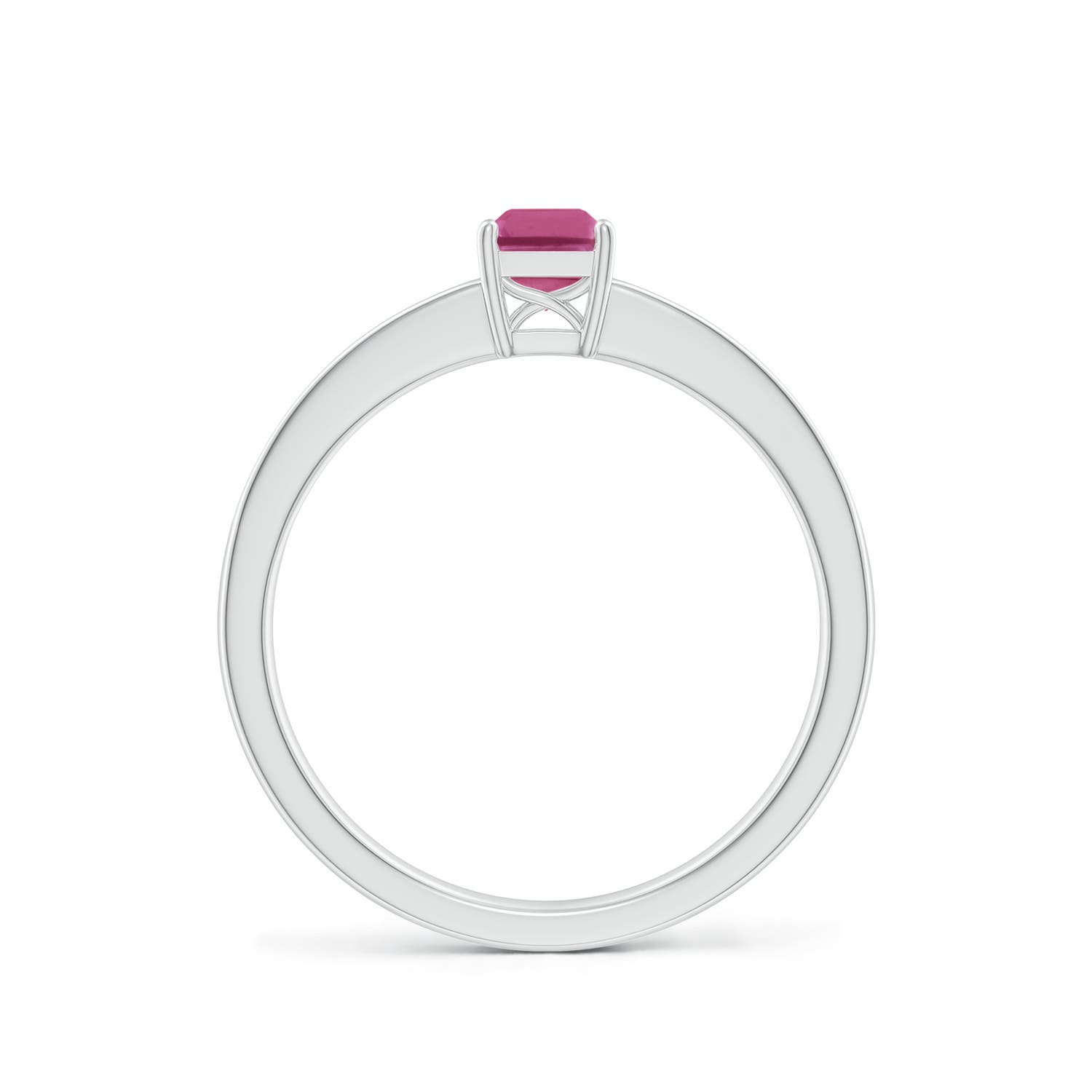 AAAA - Pink Sapphire / 0.76 CT / 14 KT White Gold