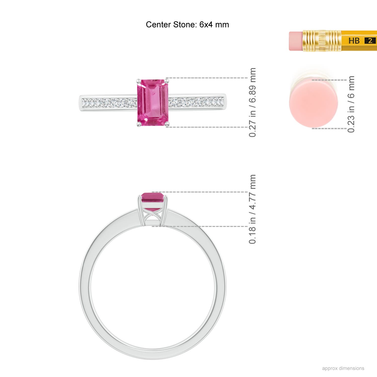 AAAA - Pink Sapphire / 0.76 CT / 14 KT White Gold