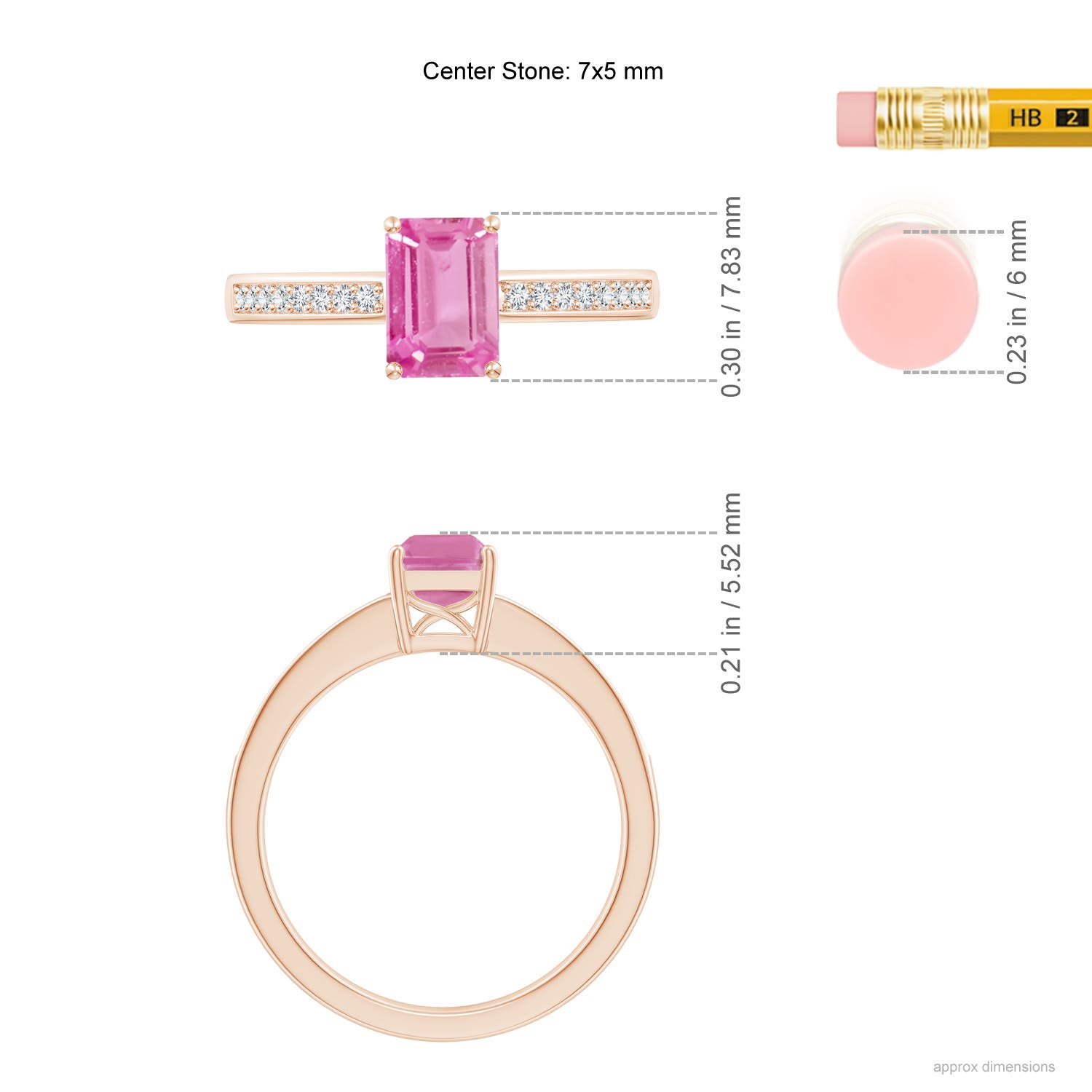 AA - Pink Sapphire / 1.28 CT / 14 KT Rose Gold