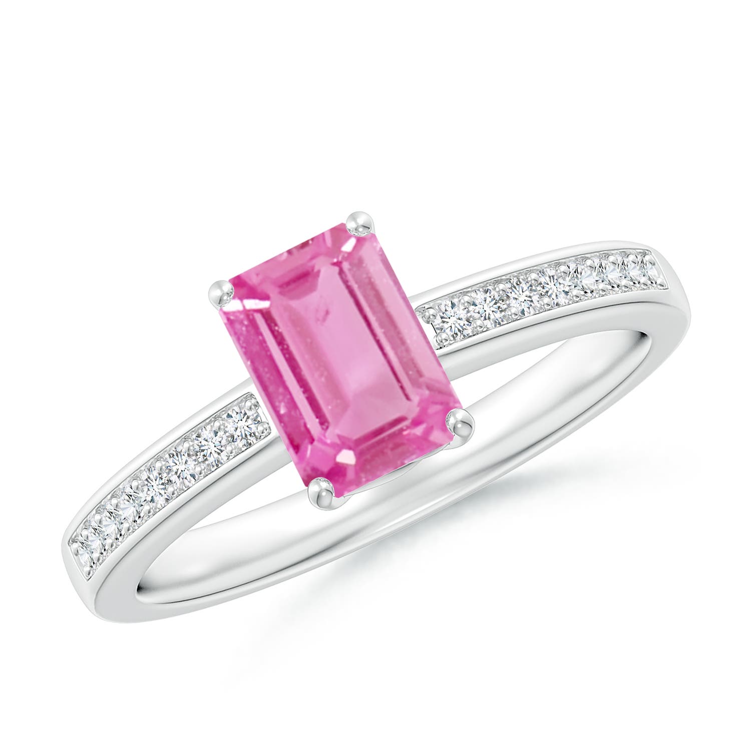 AA - Pink Sapphire / 1.28 CT / 14 KT White Gold