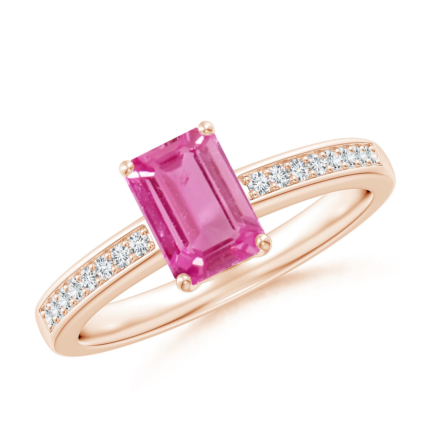 AAA - Pink Sapphire / 1.28 CT / 14 KT Rose Gold