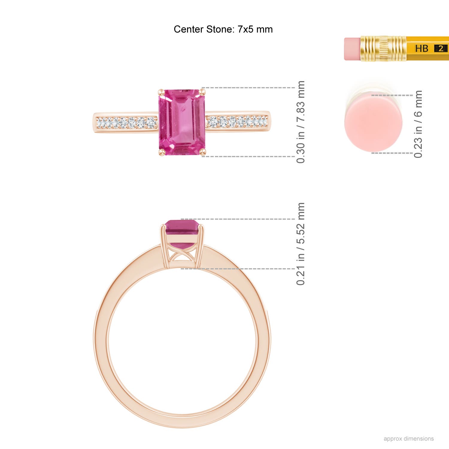 AAAA - Pink Sapphire / 1.28 CT / 14 KT Rose Gold